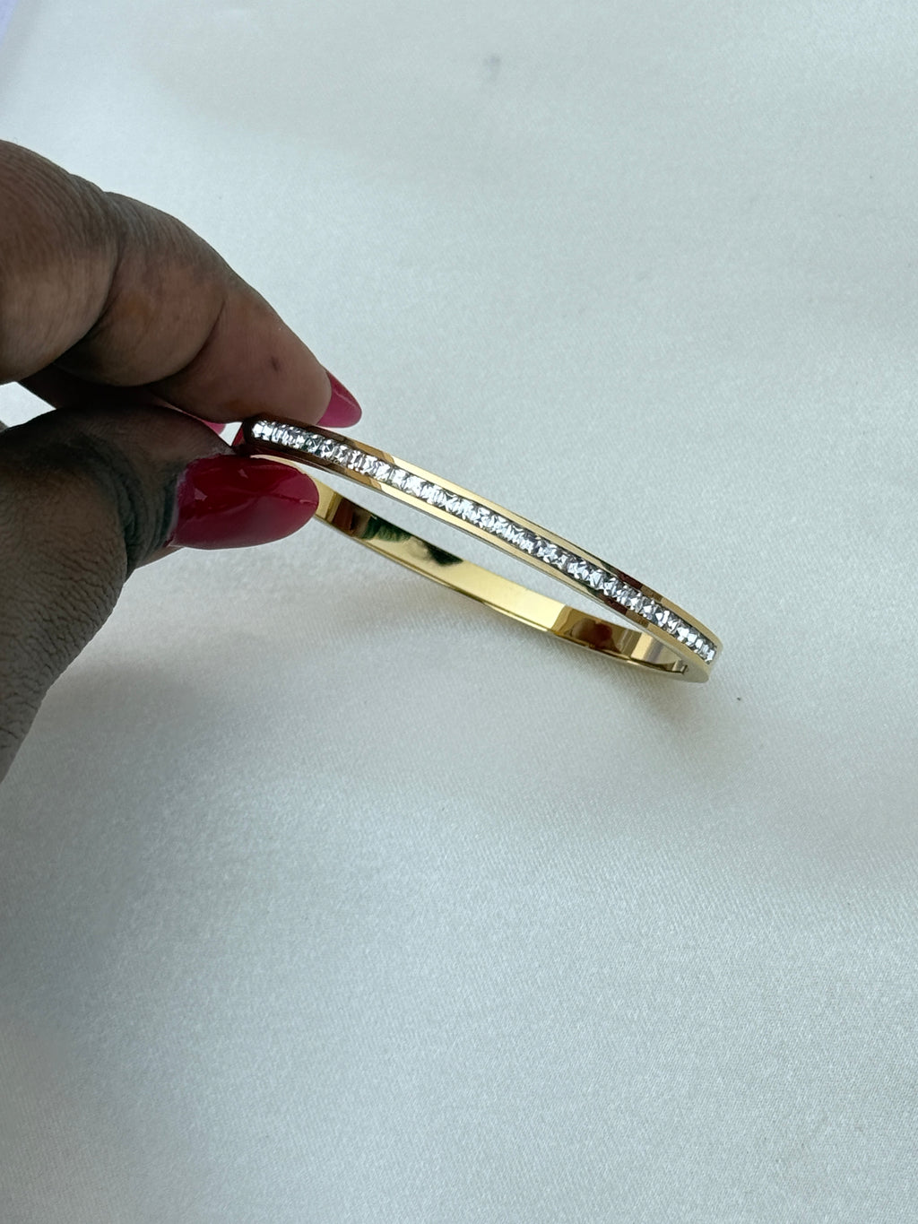 Ab070 anti tarnish stones openable kada bracelet suits for 2.0 and 2.2 size