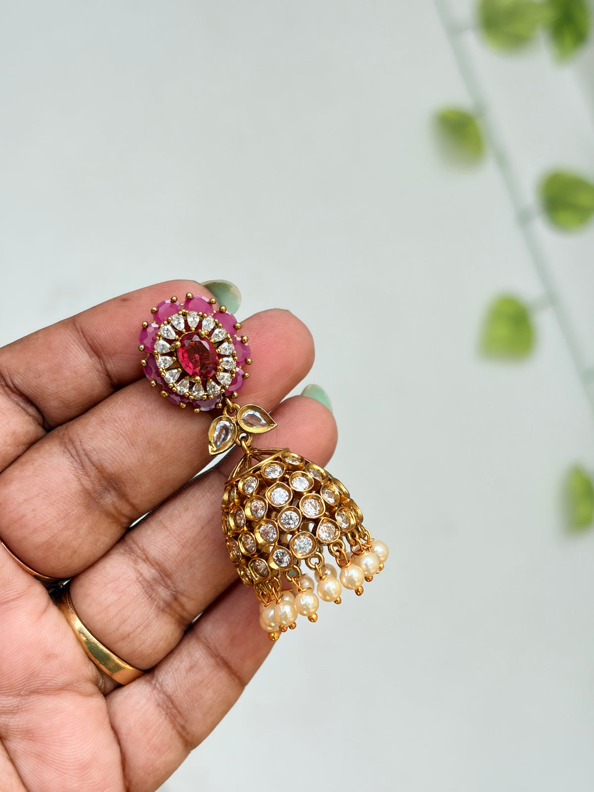 12-in-1 earrings Uncuts changeable butta earrings  Er939