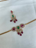 Multi colour choker with earrings ns1752