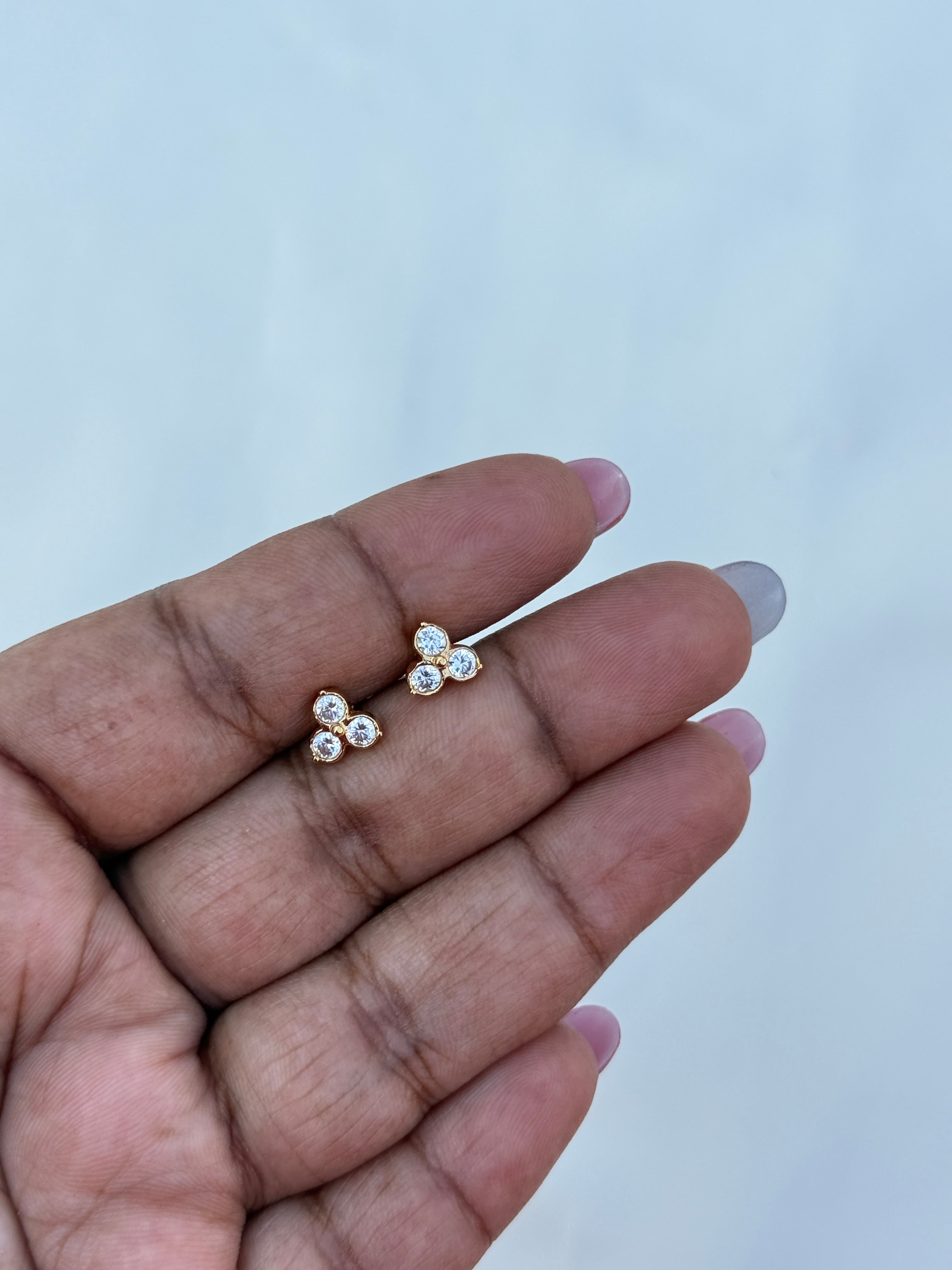 Ph176 panchaloham studs 3 stone studs suits for kids