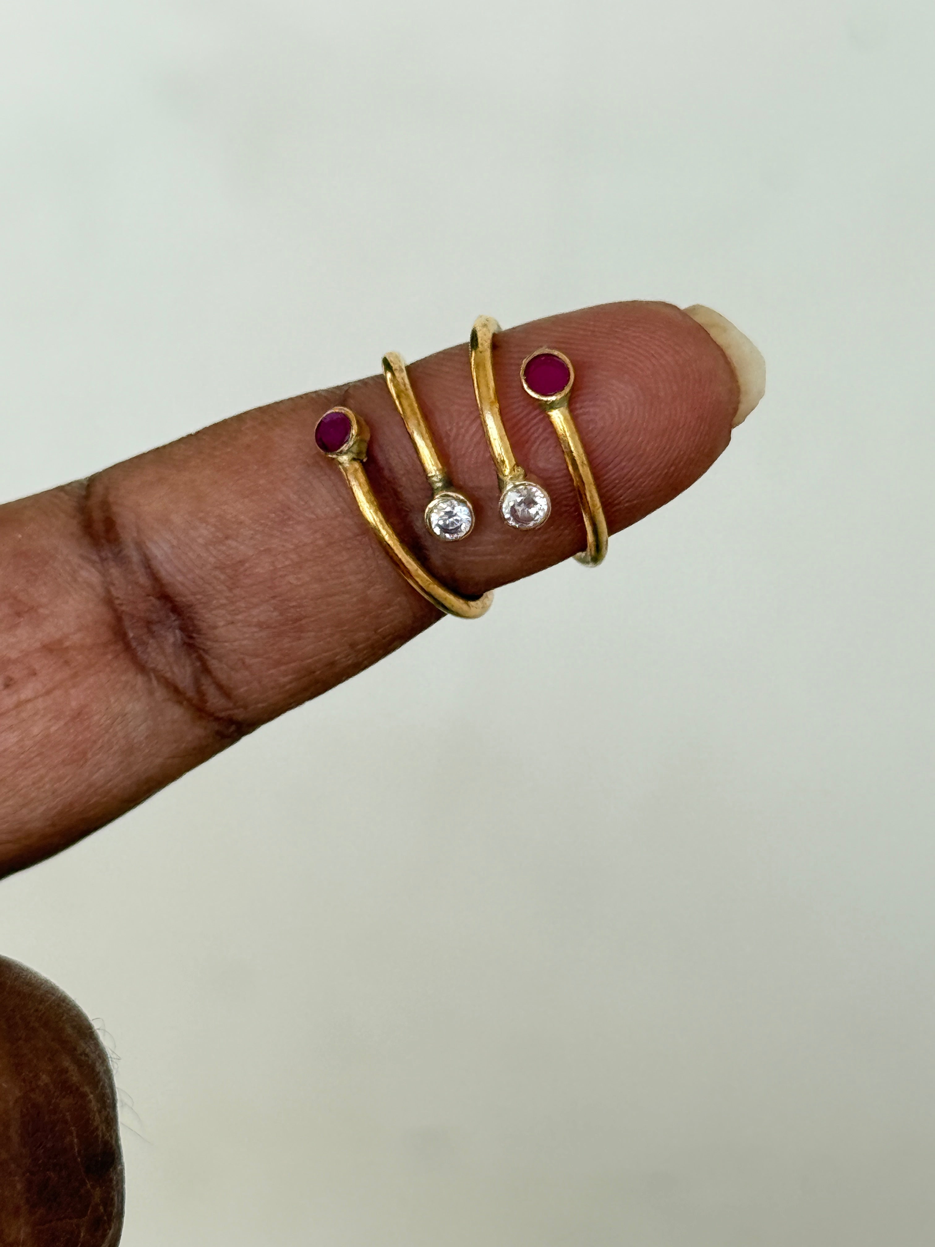 Tr001 adjustable panchaloham toe rings
