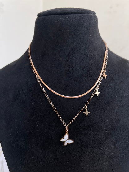 2 layers butterfly dailywear chain color won’t fade