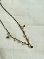Bb005 single line leaf blackbeads in purple and green