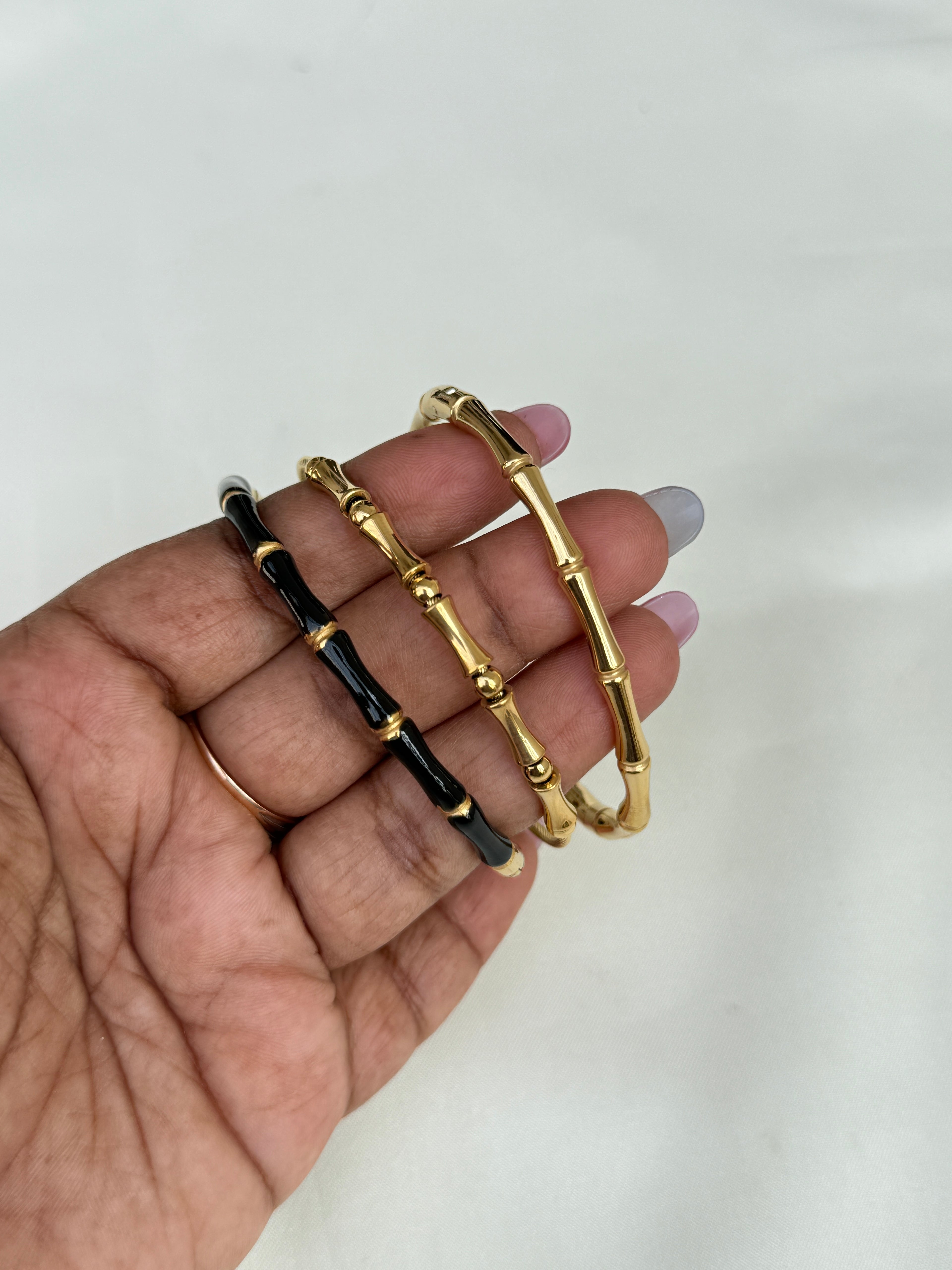 Ab053 bamboo anti tarnish openable bracelets suits for 2-4,2-6