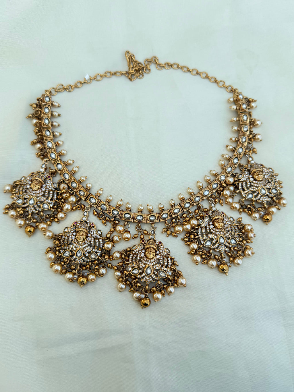 Ns3000 lord venkateshwara heavy uncut kundan neckset