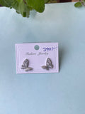 Butterfly studs in 2 Colors silver, rose-gold ER6250