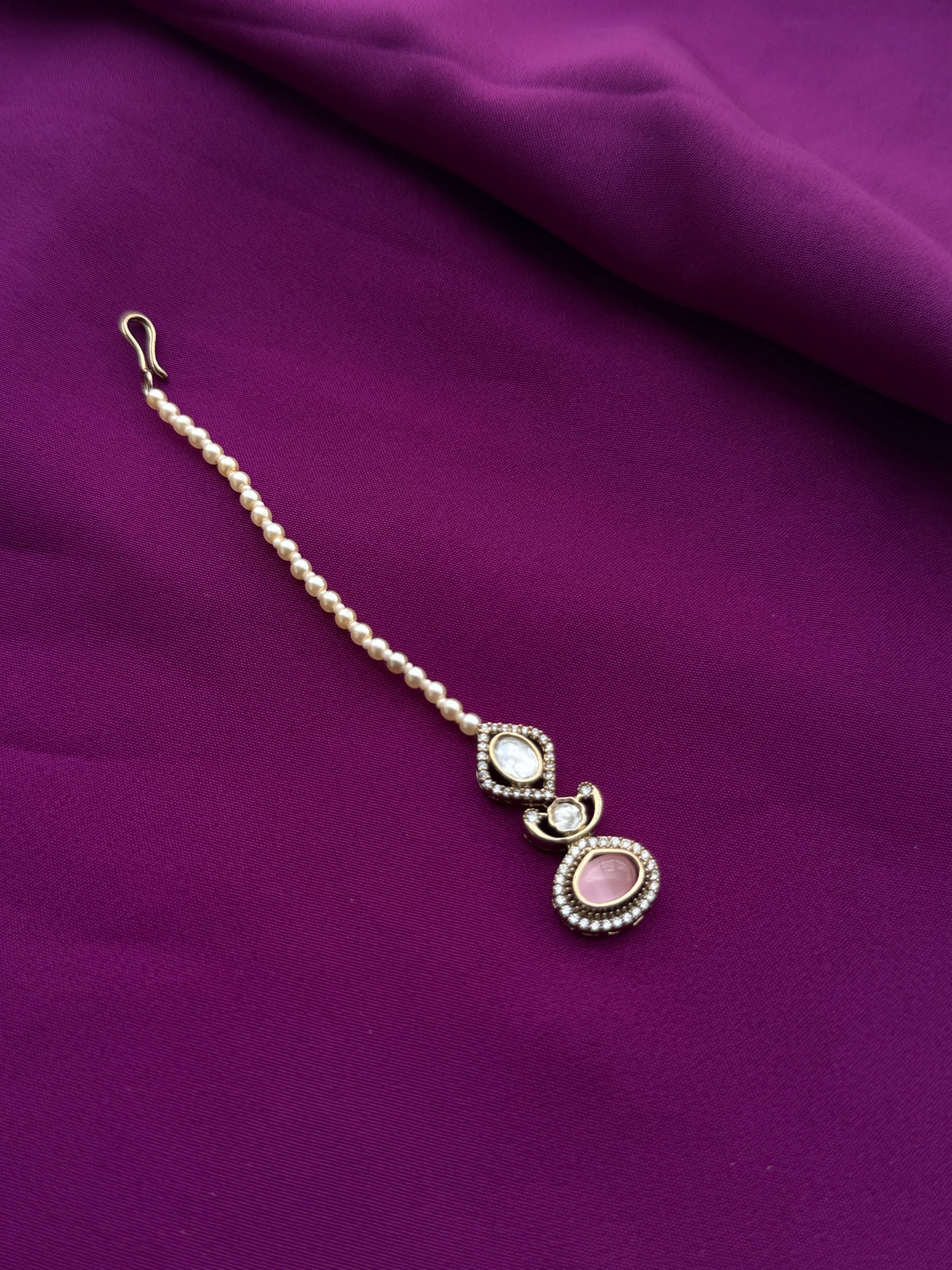 Moissanite pendant pearls tikka tk803
