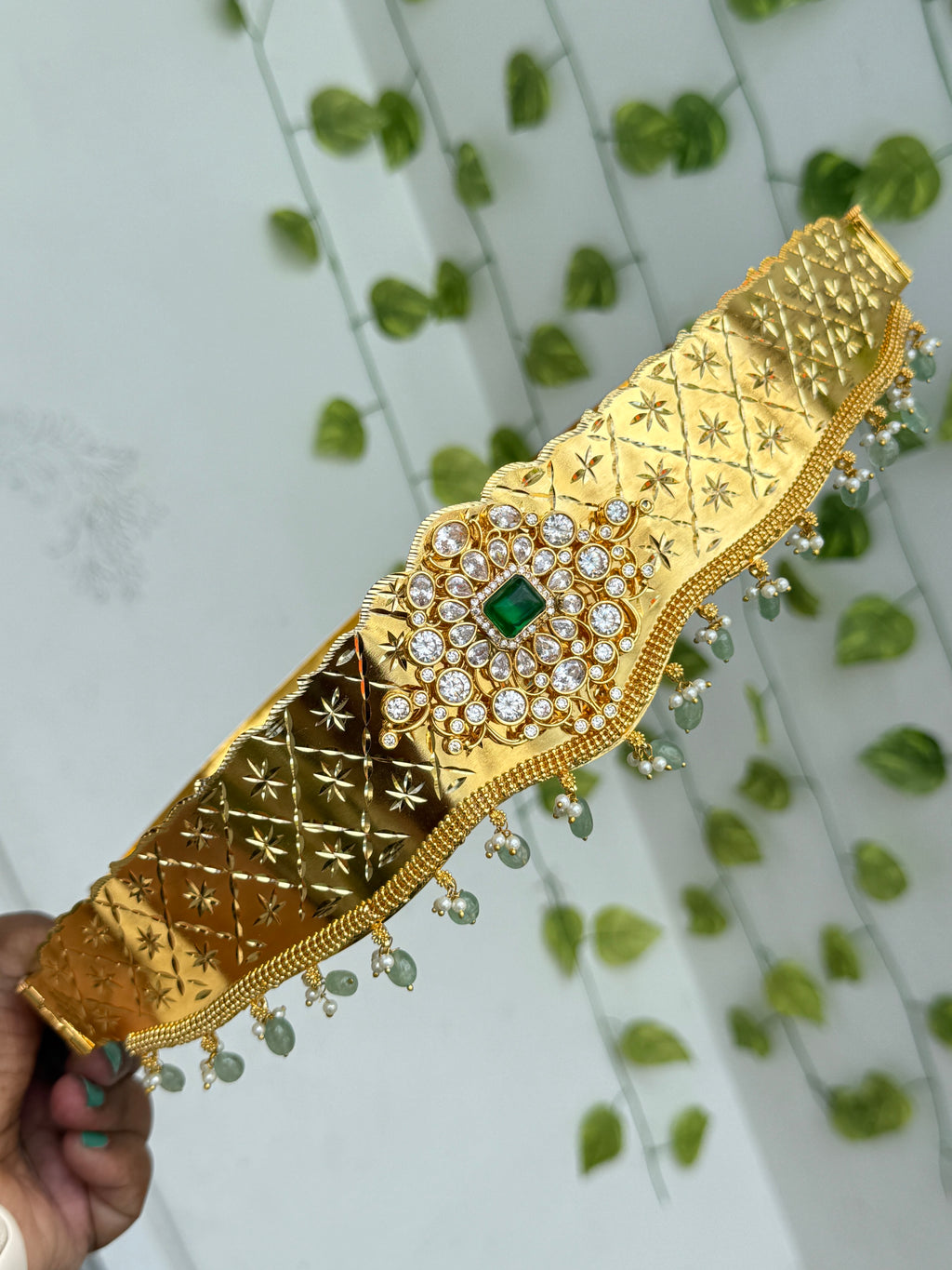 Hb715 diamond replica with light green beats textured adults hipbelts