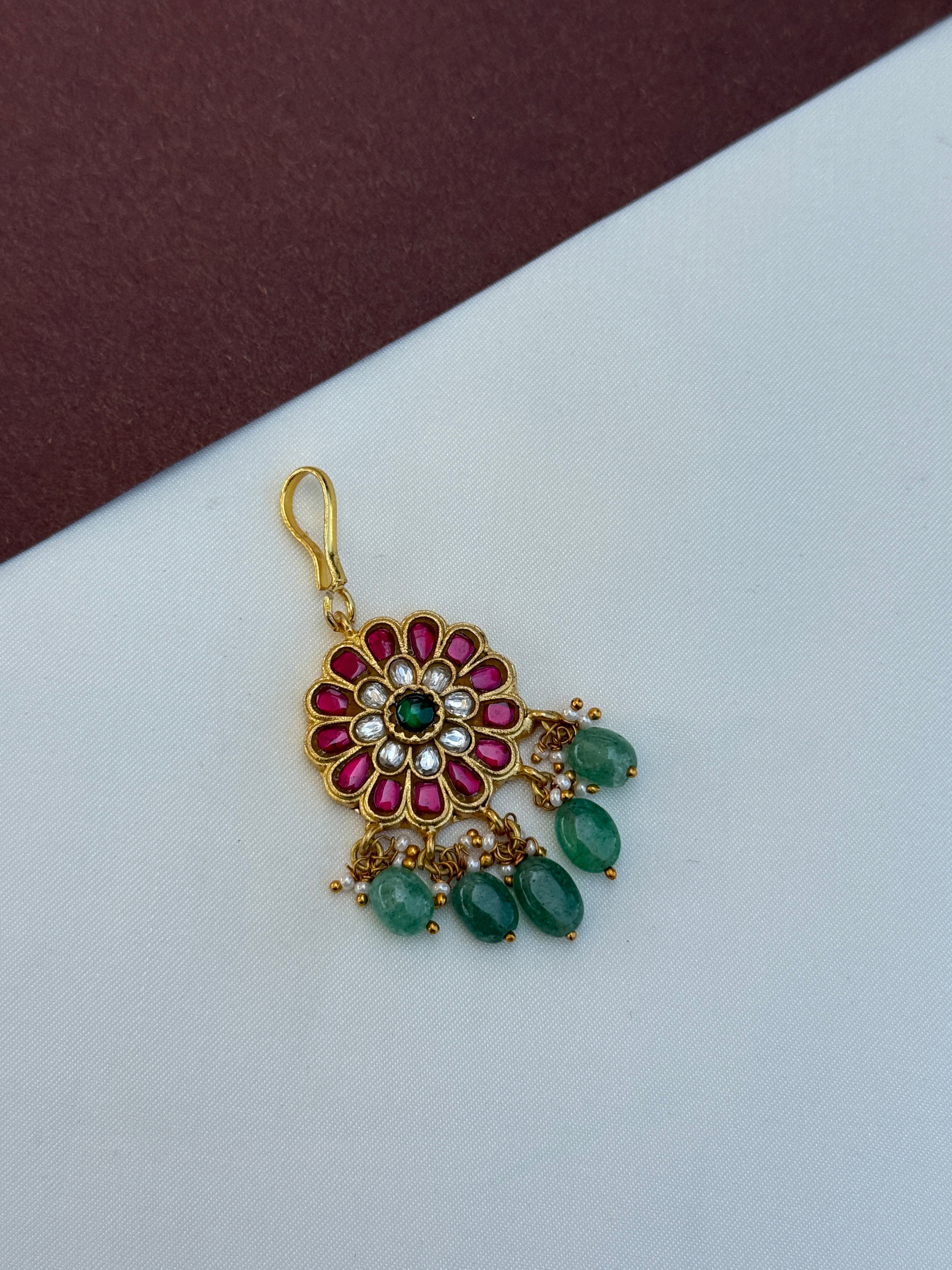 Tk705 jadau kundan tikaa