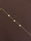 Ab548 anti tarnish flower 8 inches chain bracelet