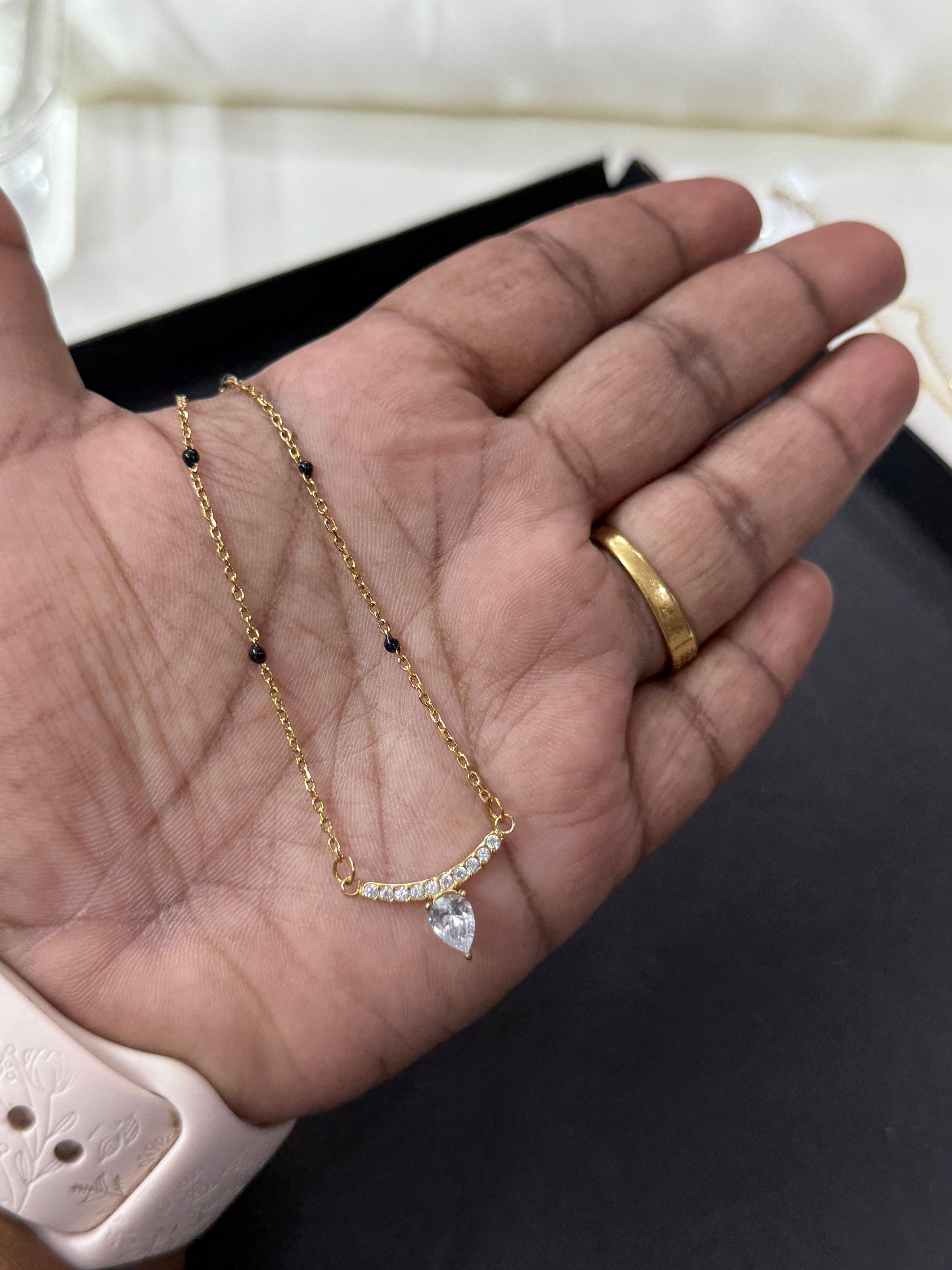 Bb037 halfmoon drop Anti tarnish blackbeads