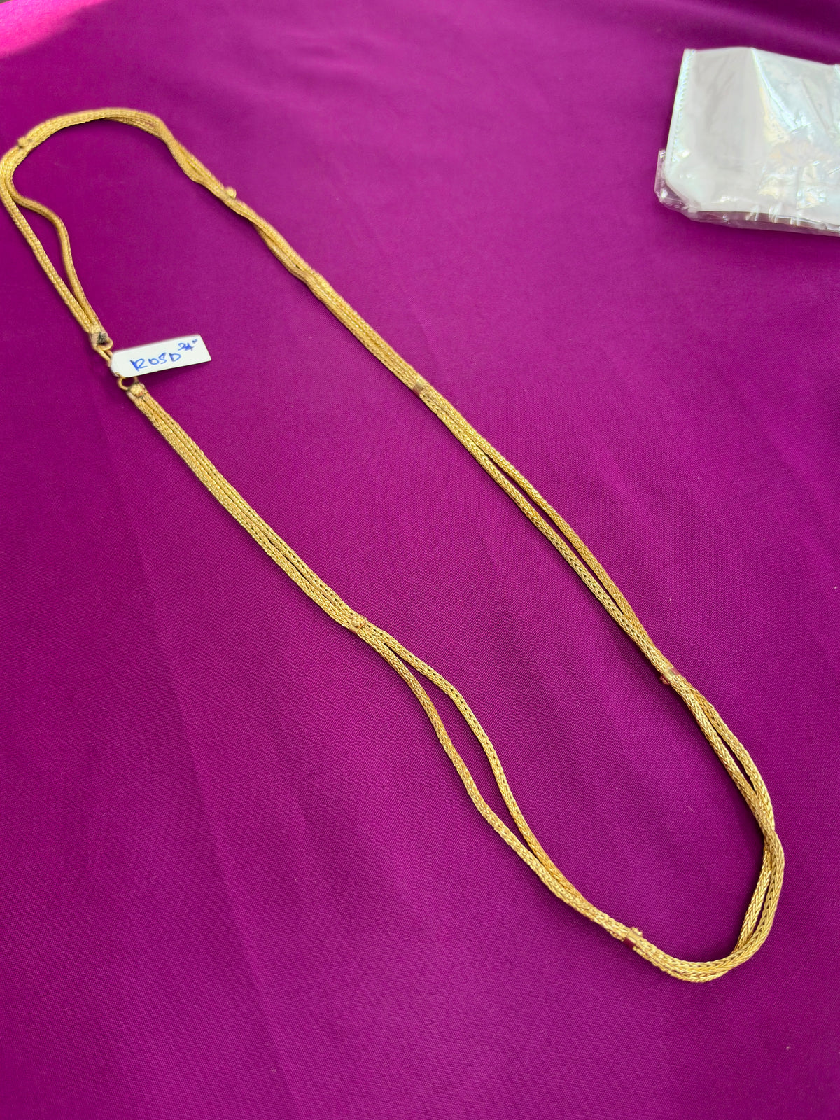 Tc639 Panchaloham unpolished 2 layers thali chain