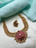 Jadau Kundan kasu lakshmi devi neckset with butta earrings Ns239