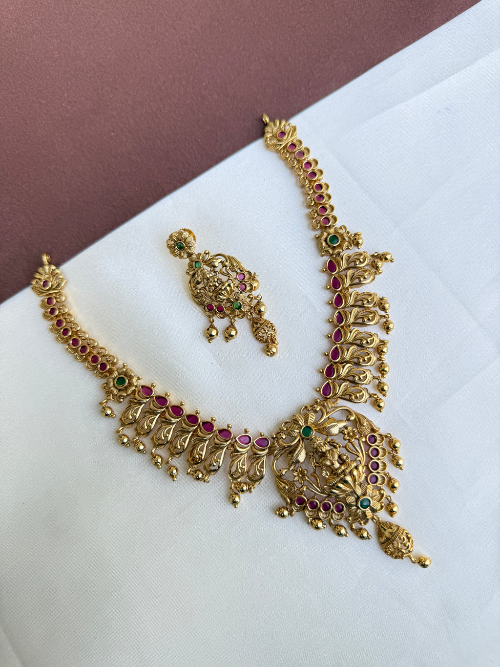 Ns388 kemp lakshmi Devi neckset