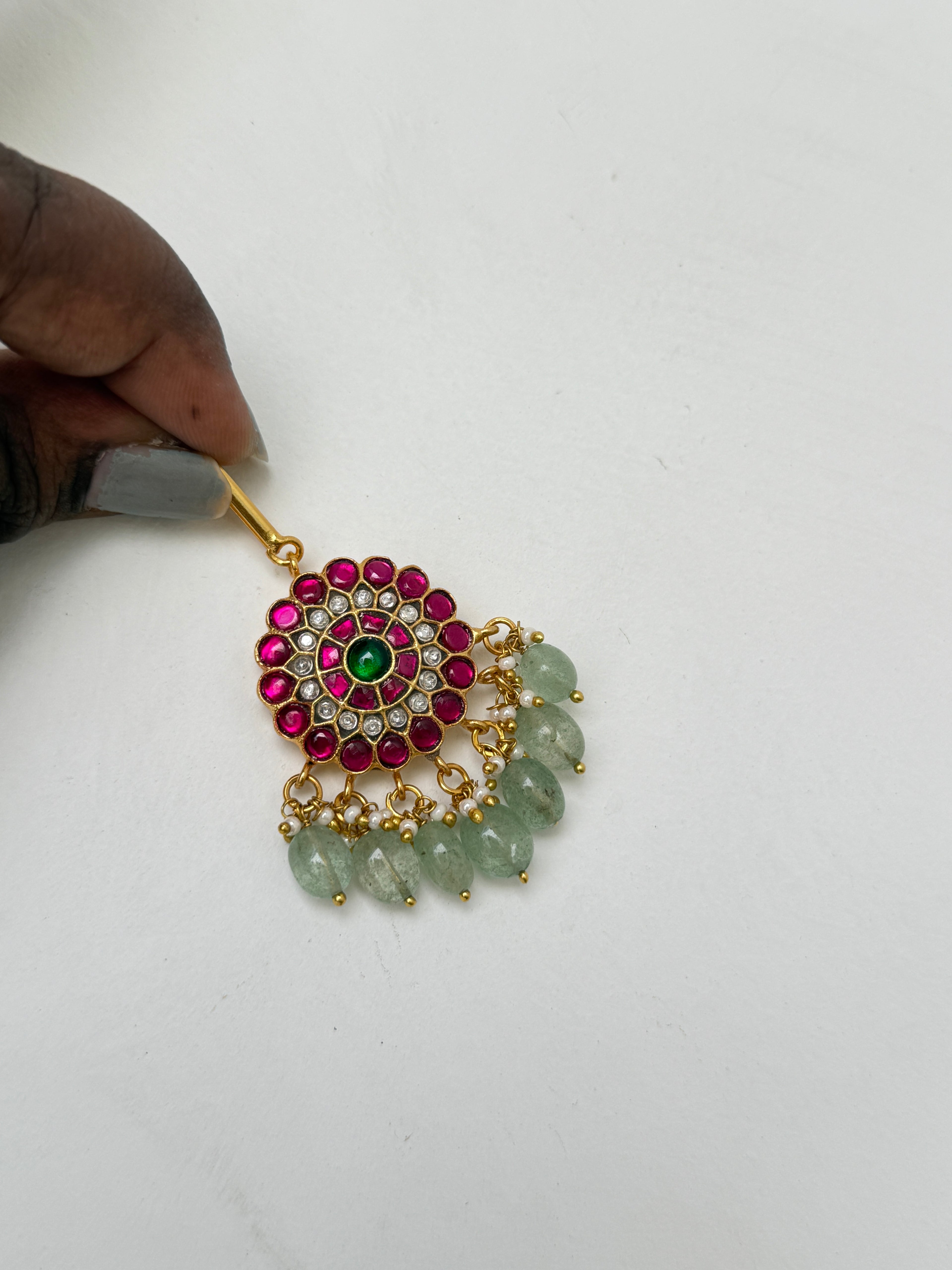 Tk548 jadau kundan tikka