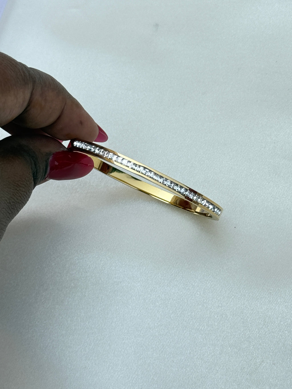 Ab070 anti tarnish stones openable kada bracelet suits for 2.0 and 2.2 size