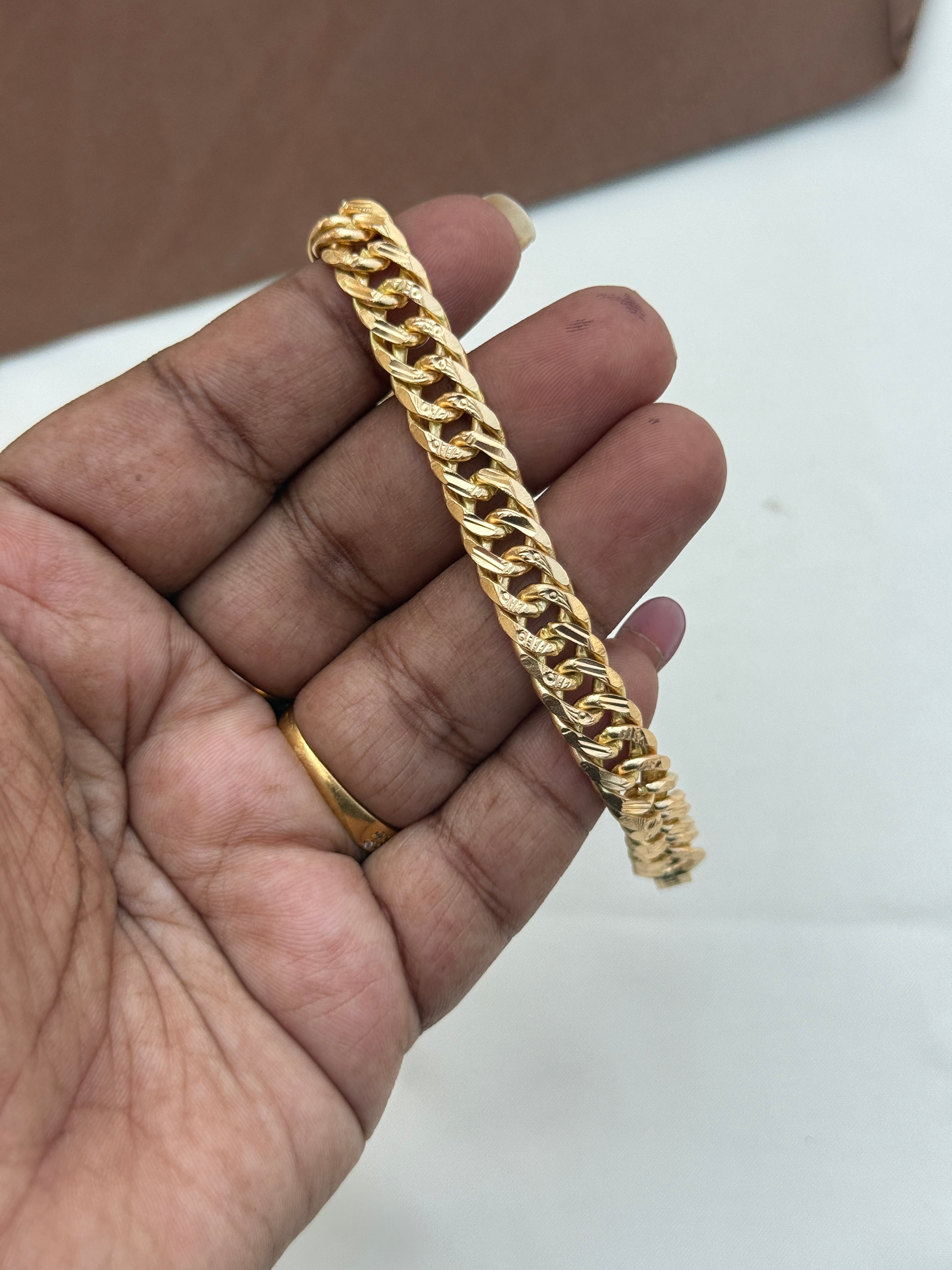 Ph230 panchaloham unpolished mens chai bracelet