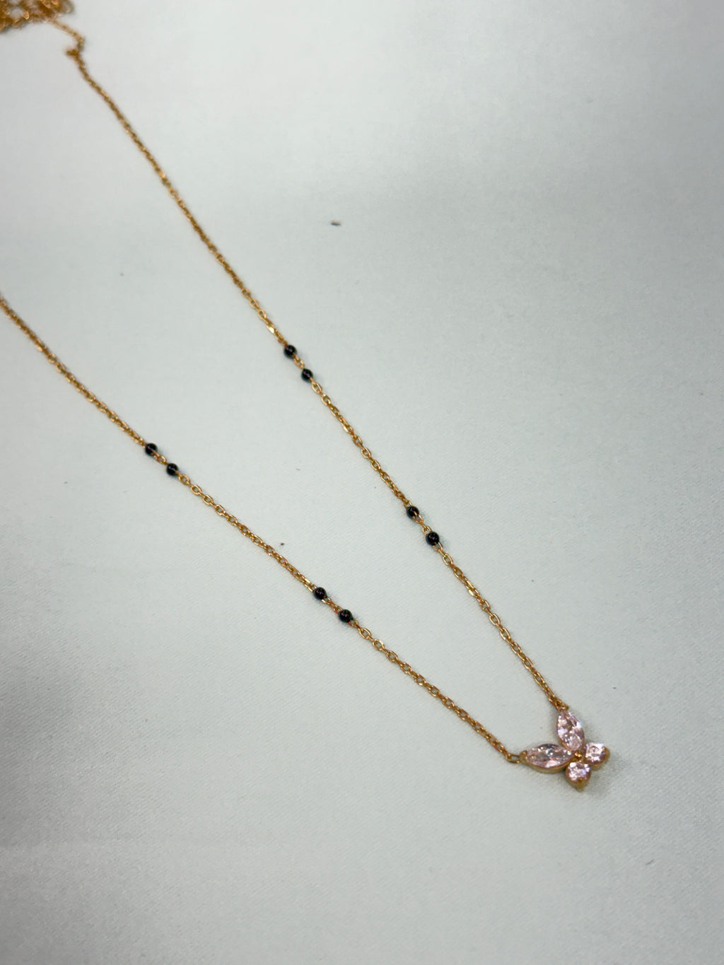 Bb150 anti tarnish butterfly small beads 16 to 18 inches adjustable blacksbeads