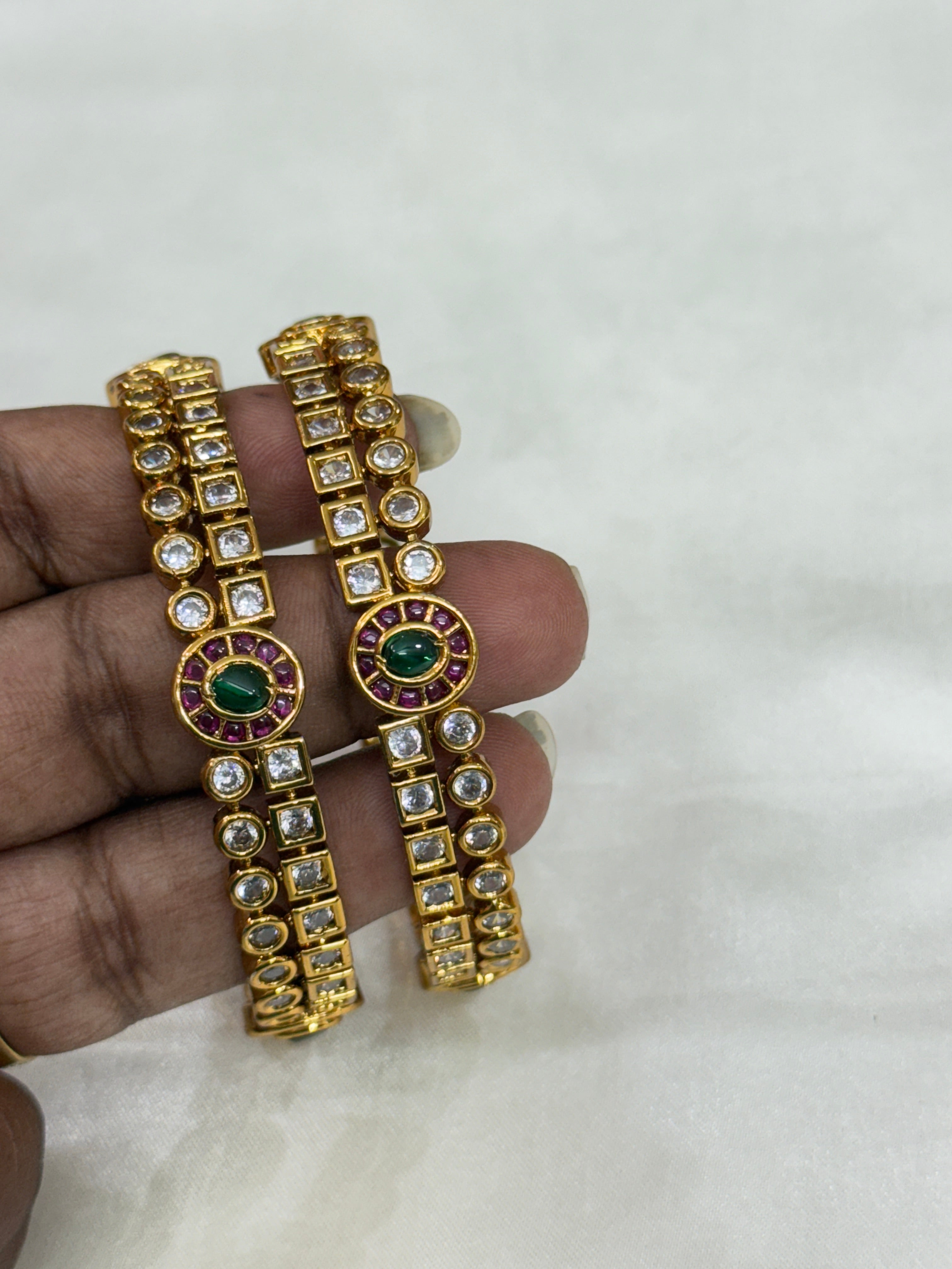 Sb117 kemp kundans bangles