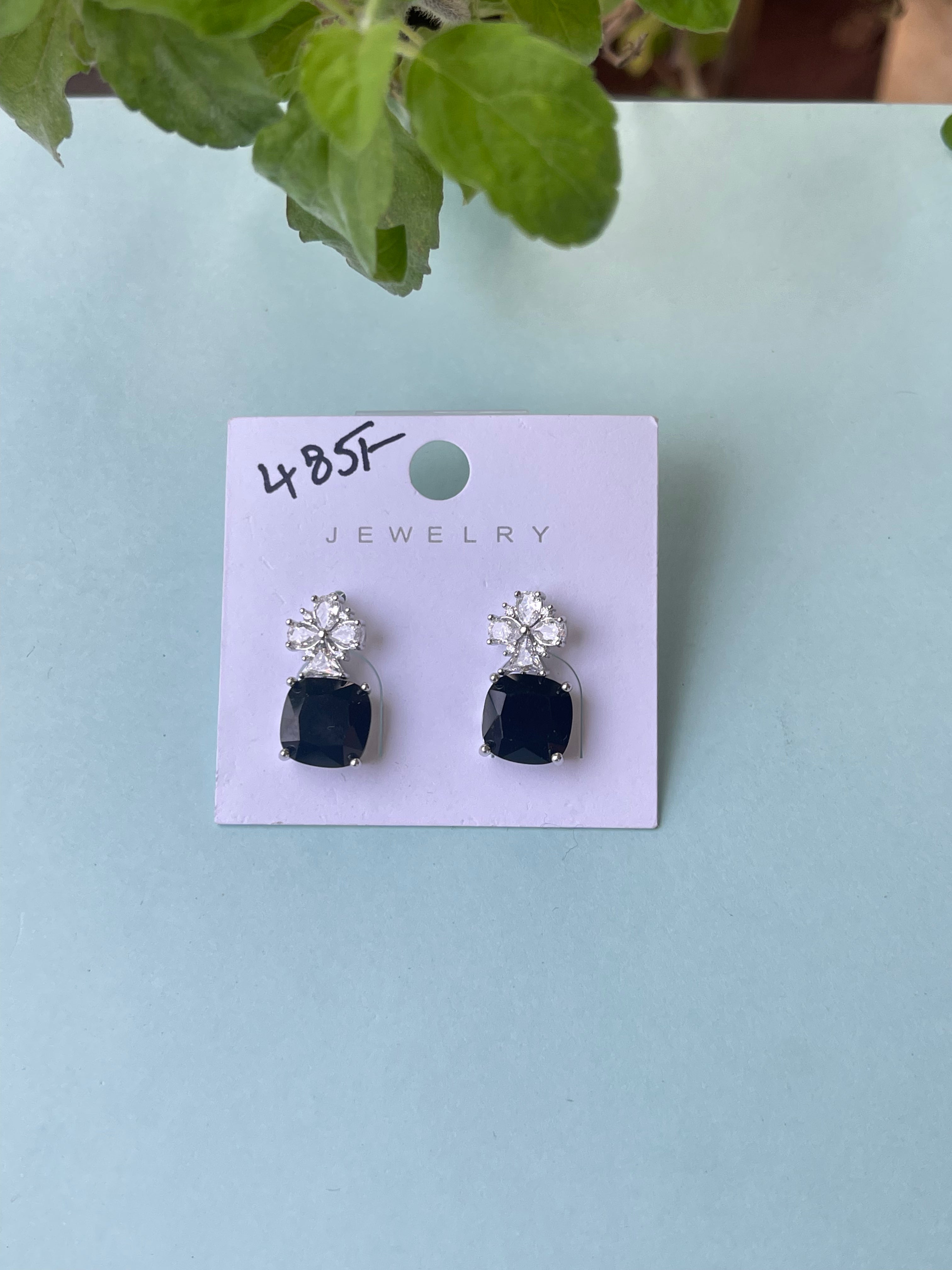 Diamond finish small hanging earrings in 4 colors
