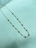 BB142 single line 18 Inches Black Beads