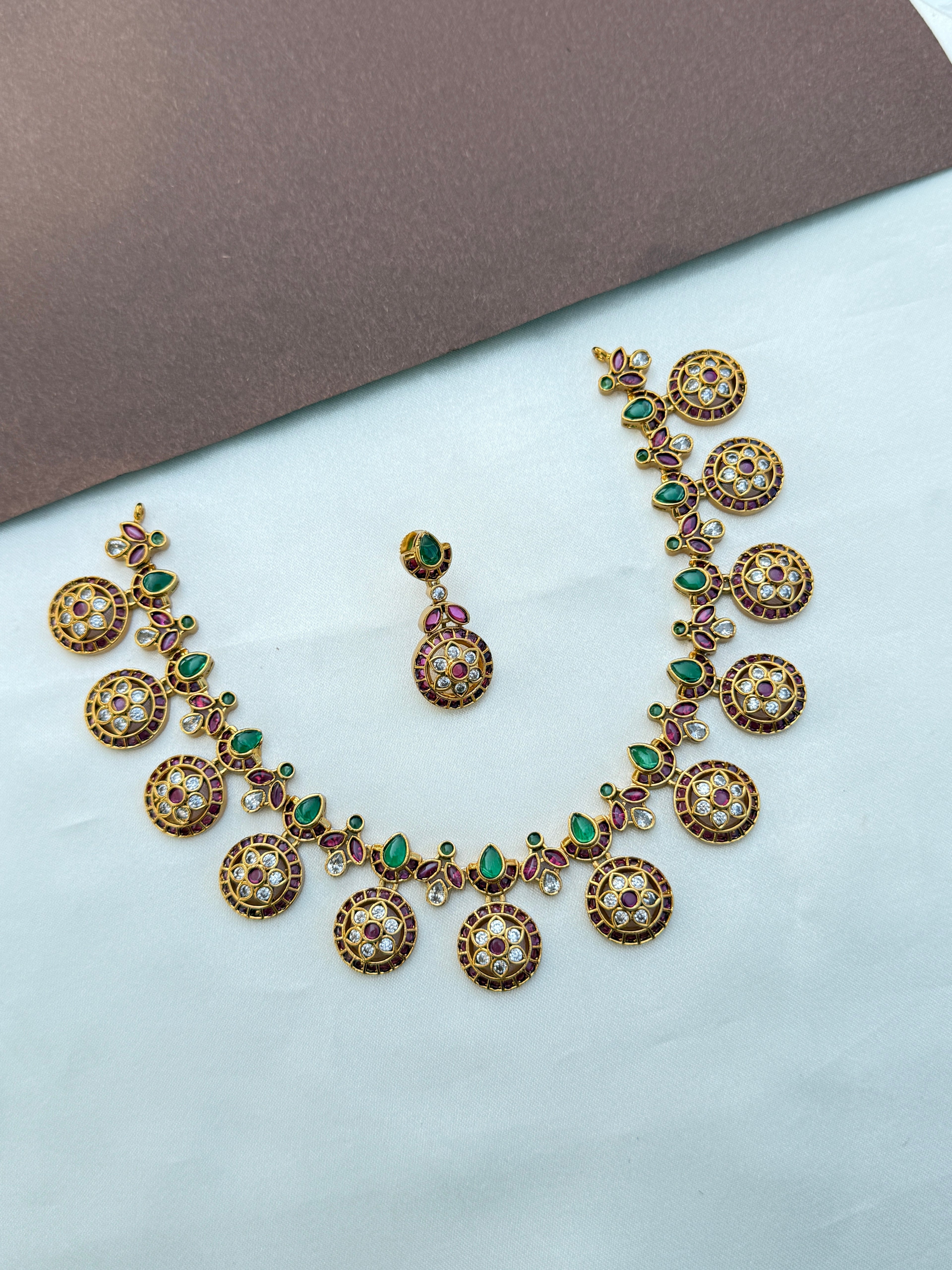 Ns573 kemp short bottu mala neckset