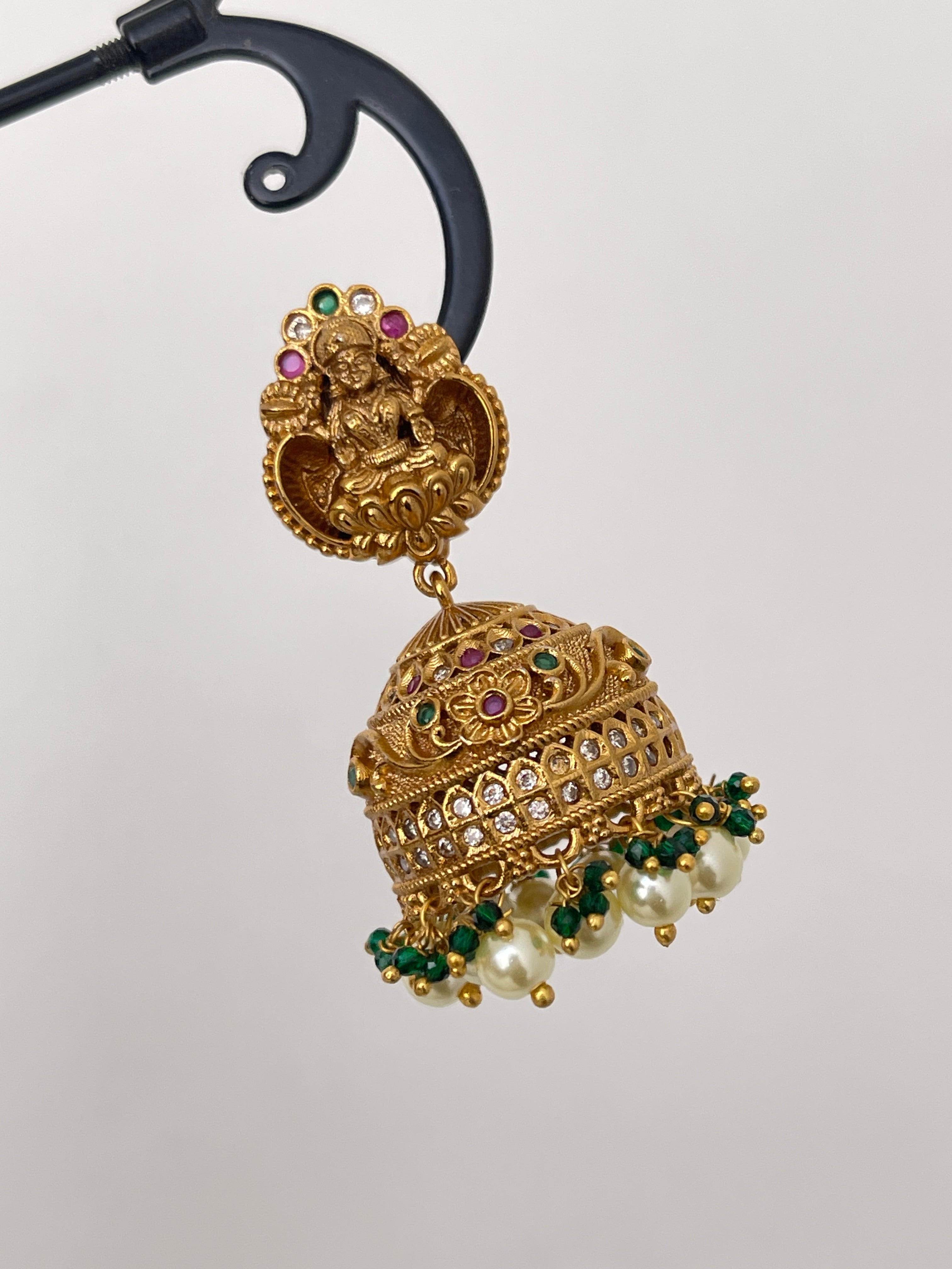 Lakshmi devi butta with white pearls