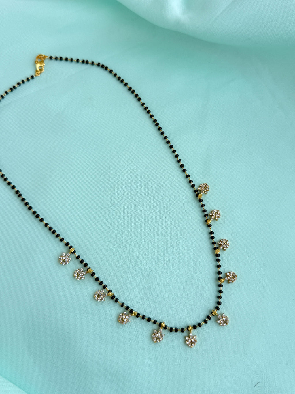 Bb125 stones  18inches black beads