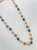 Green bead 18 inches chain