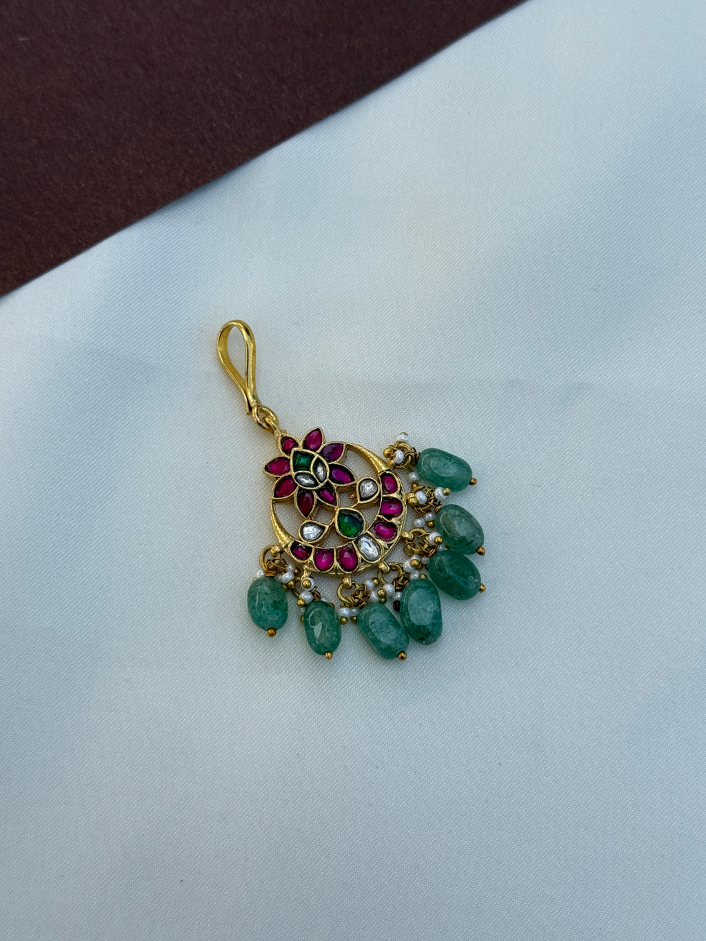 Tk704 jadau kundan tikka