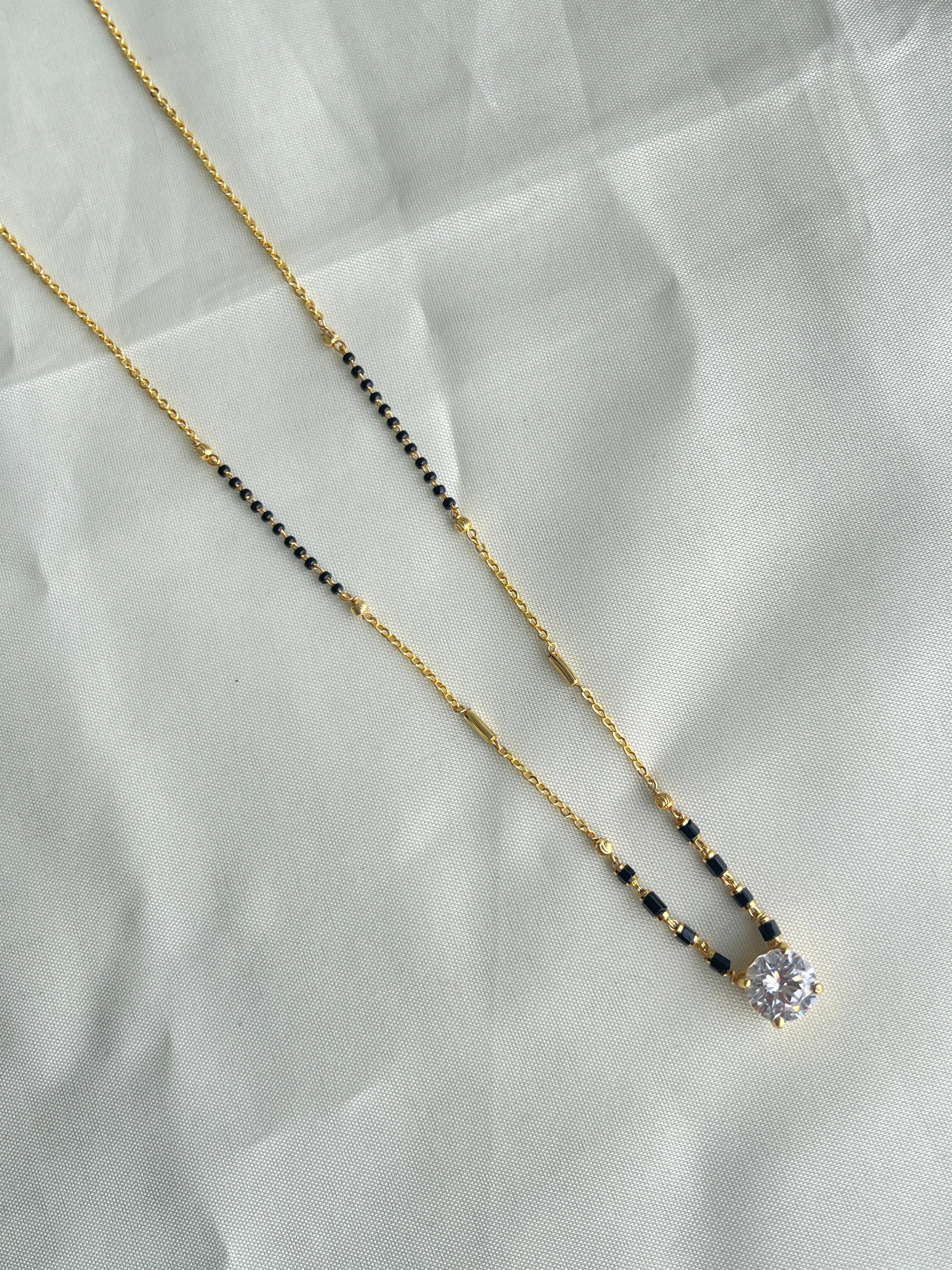 Single line 18inches blackbeads bb1609