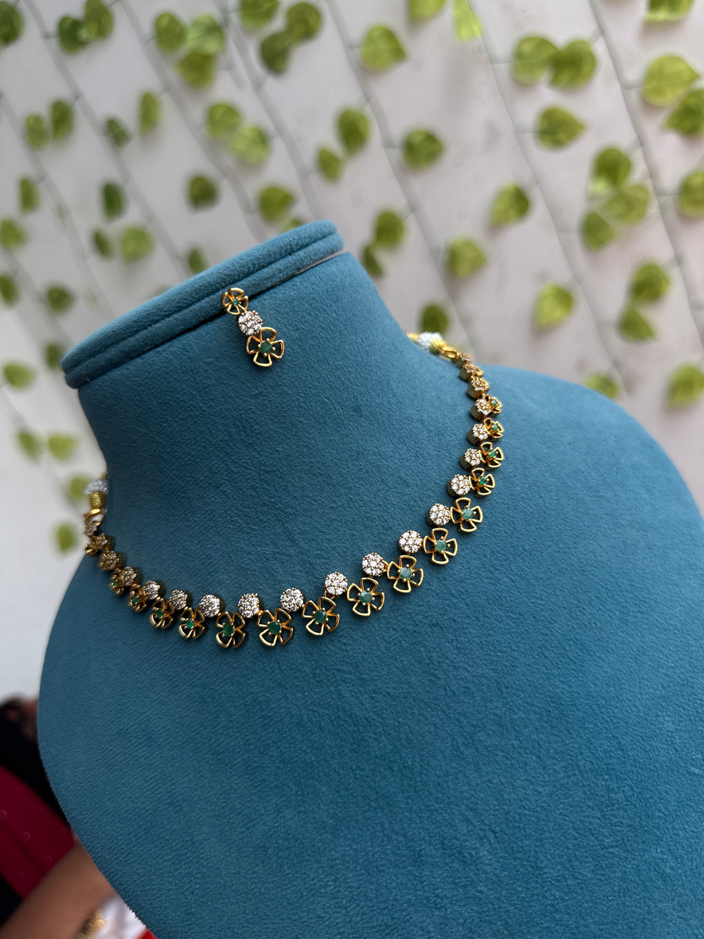 Ns878 flower  design short neckset with earrings