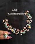 Ns212 multi flower zircon neckset with earrings