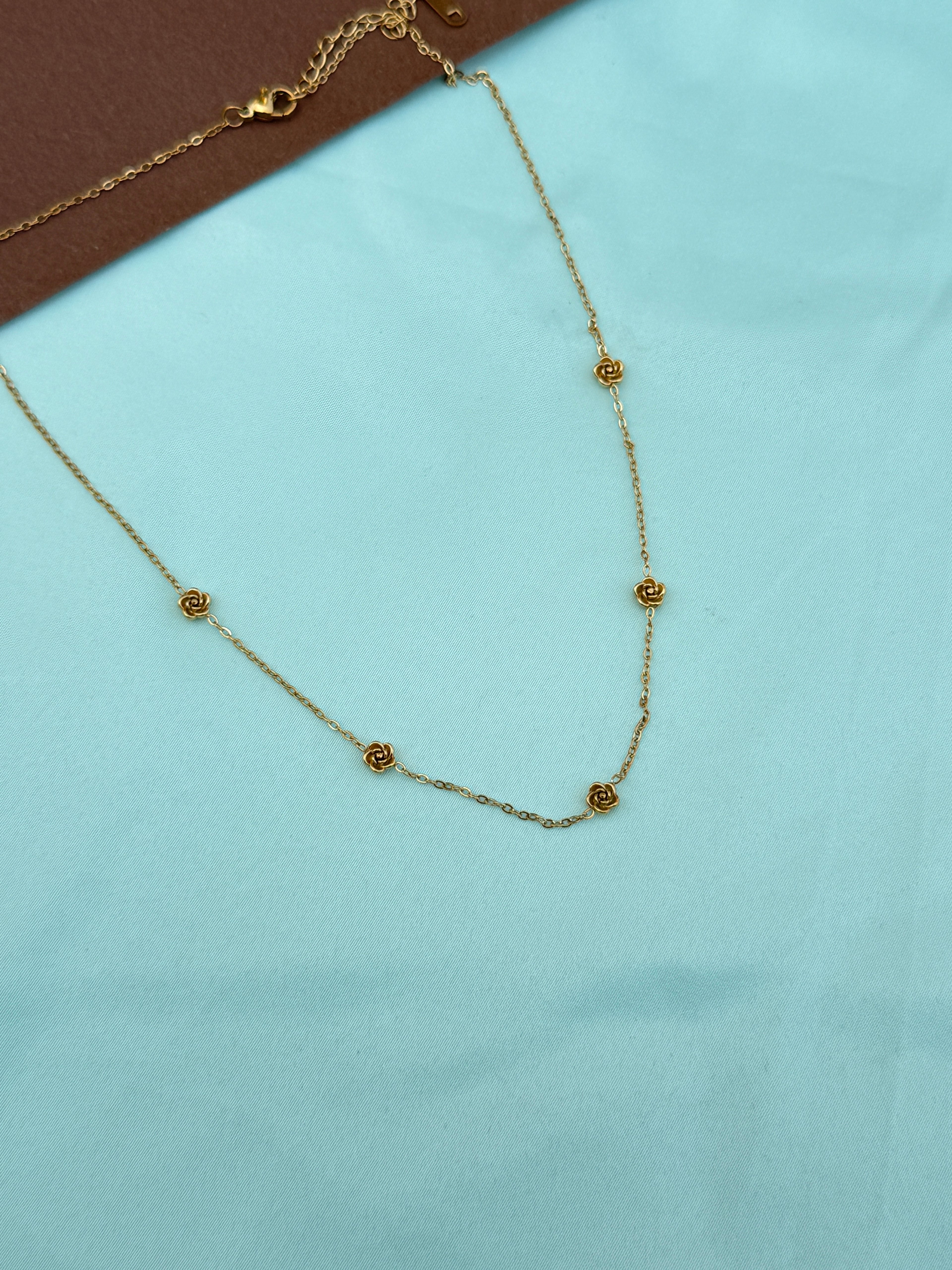 Dc089 anti tarnish rose flower 18inches daily wear chains