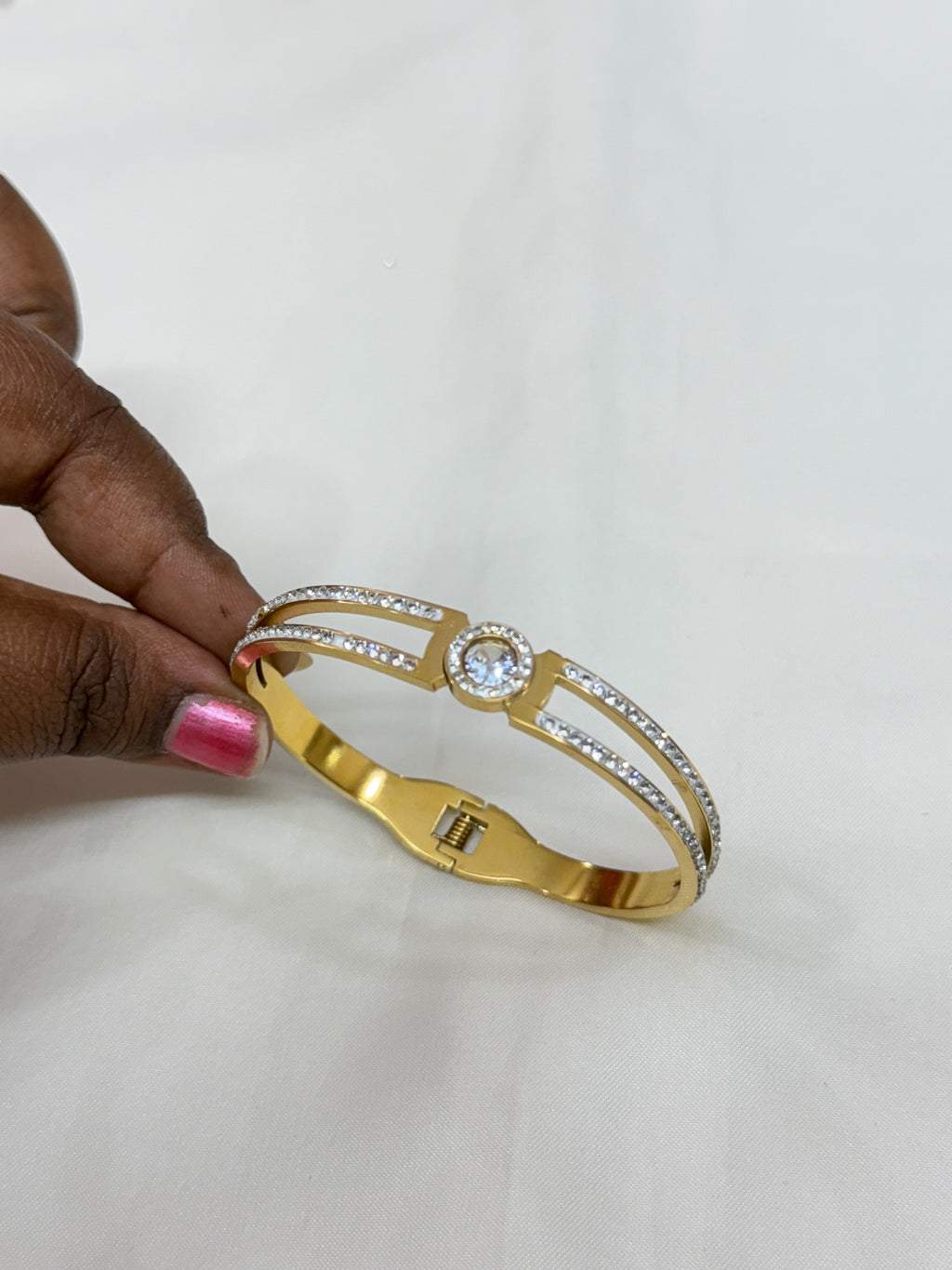 Ab041 2 lines openable anti tarnish bracelet