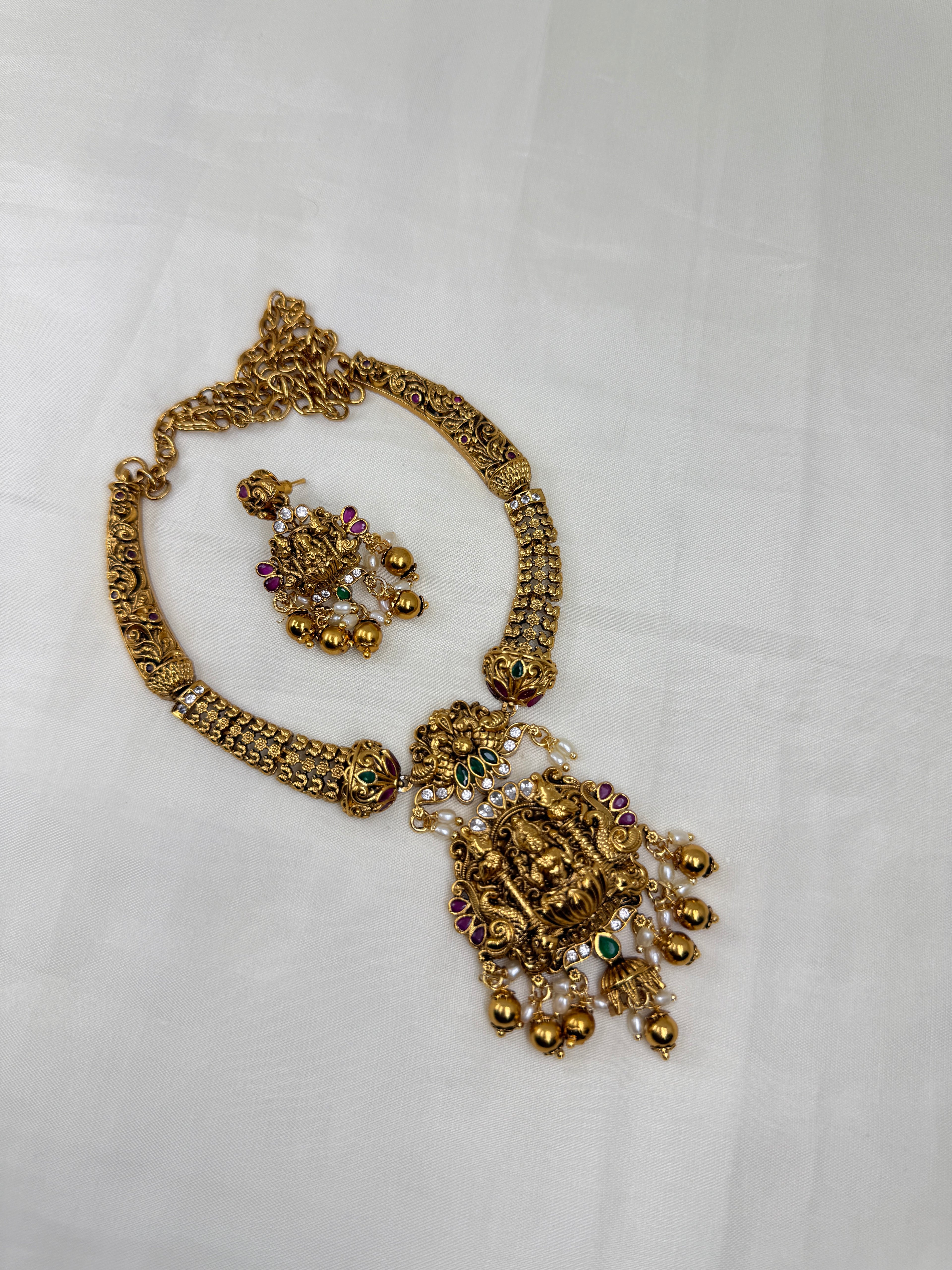 Ns299 Lakshmi Devi nakshi kante neckset