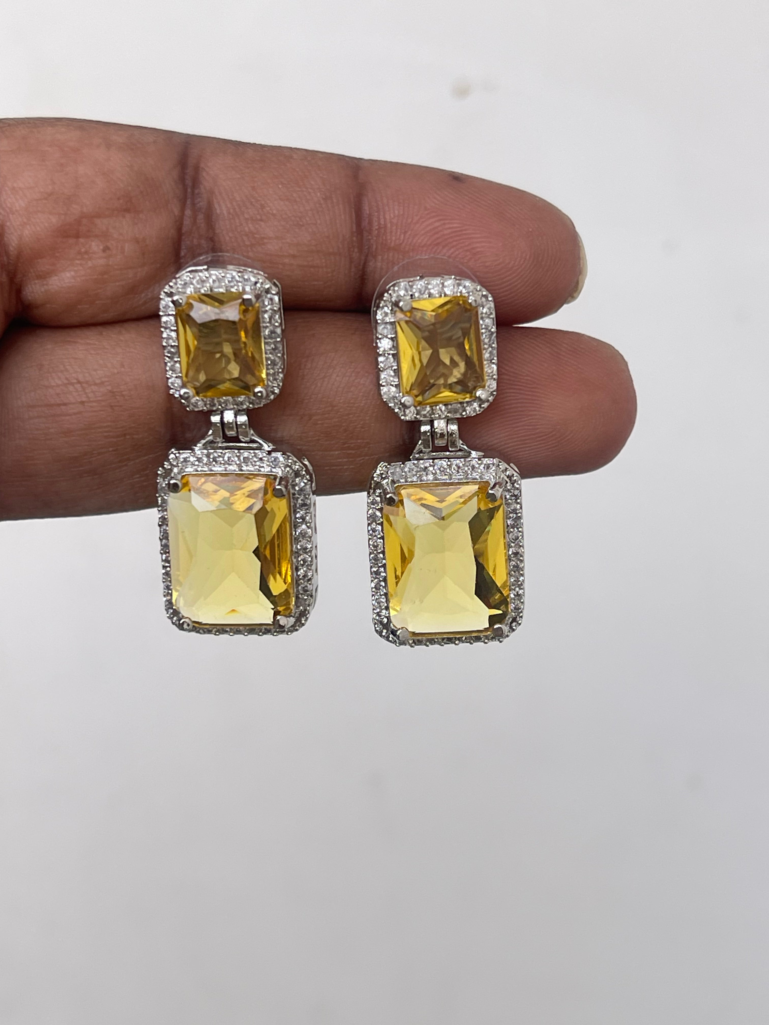 Square shape Western earrings