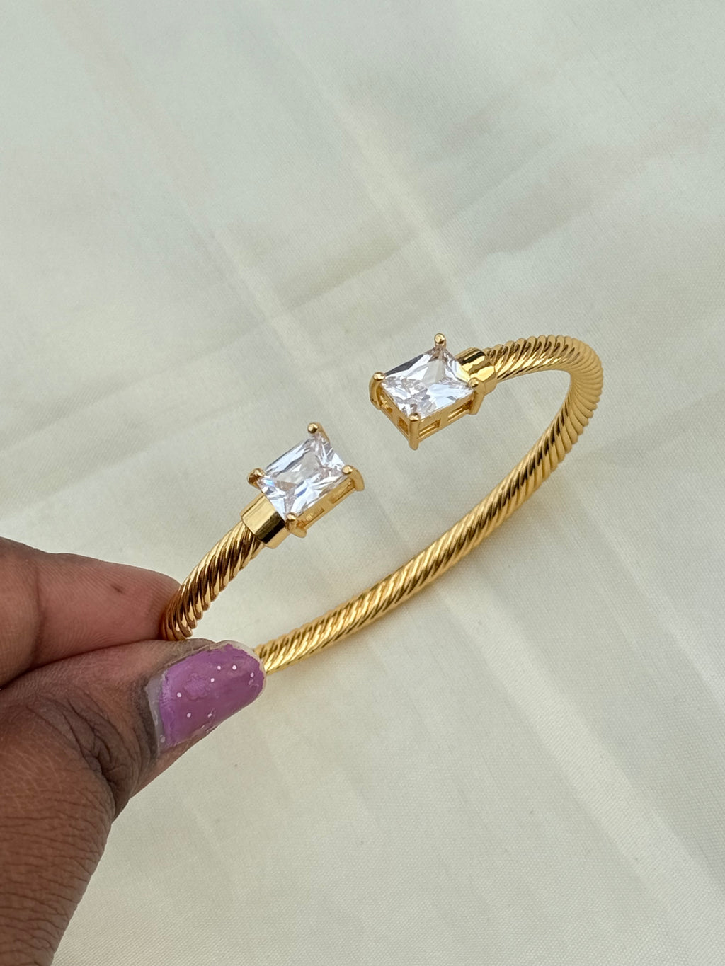 Ab011 twisted anti tarnish bracelet