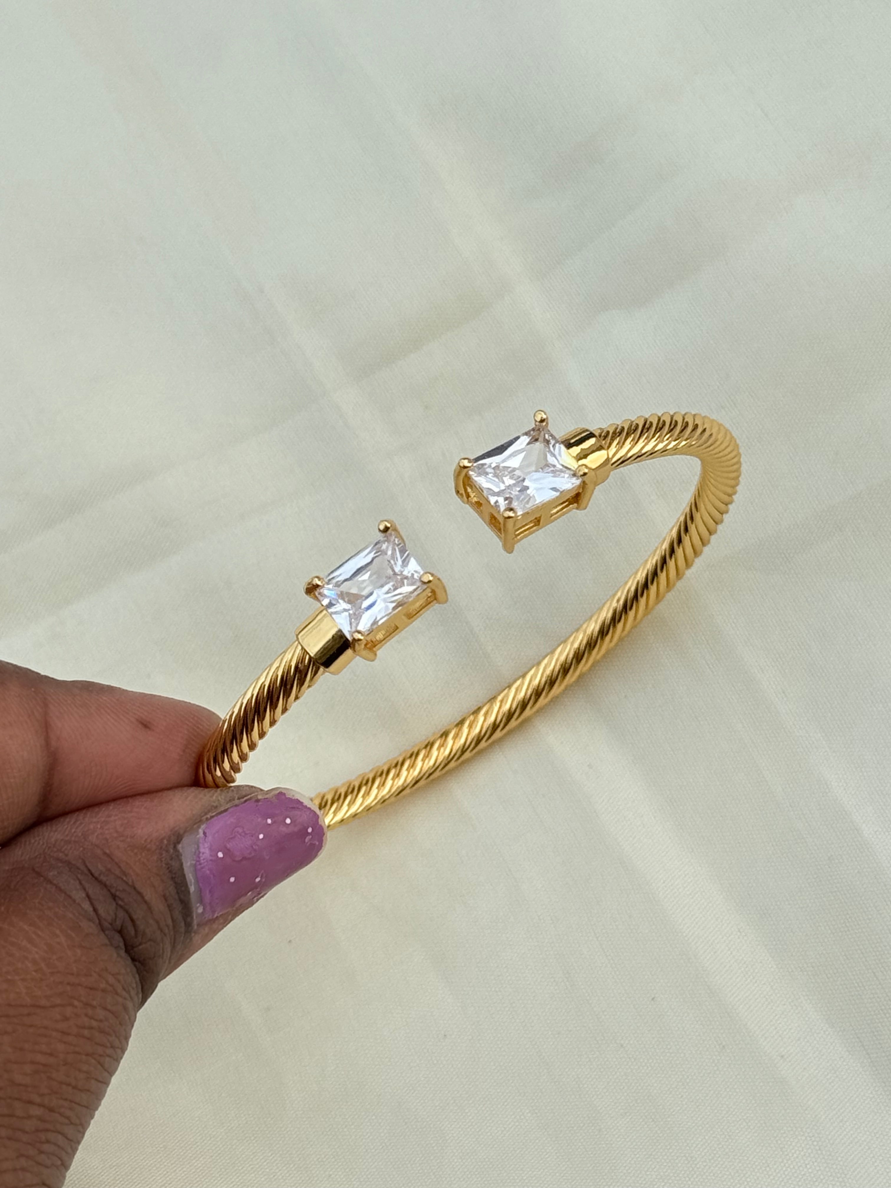 Ab011 twisted anti tarnish bracelet