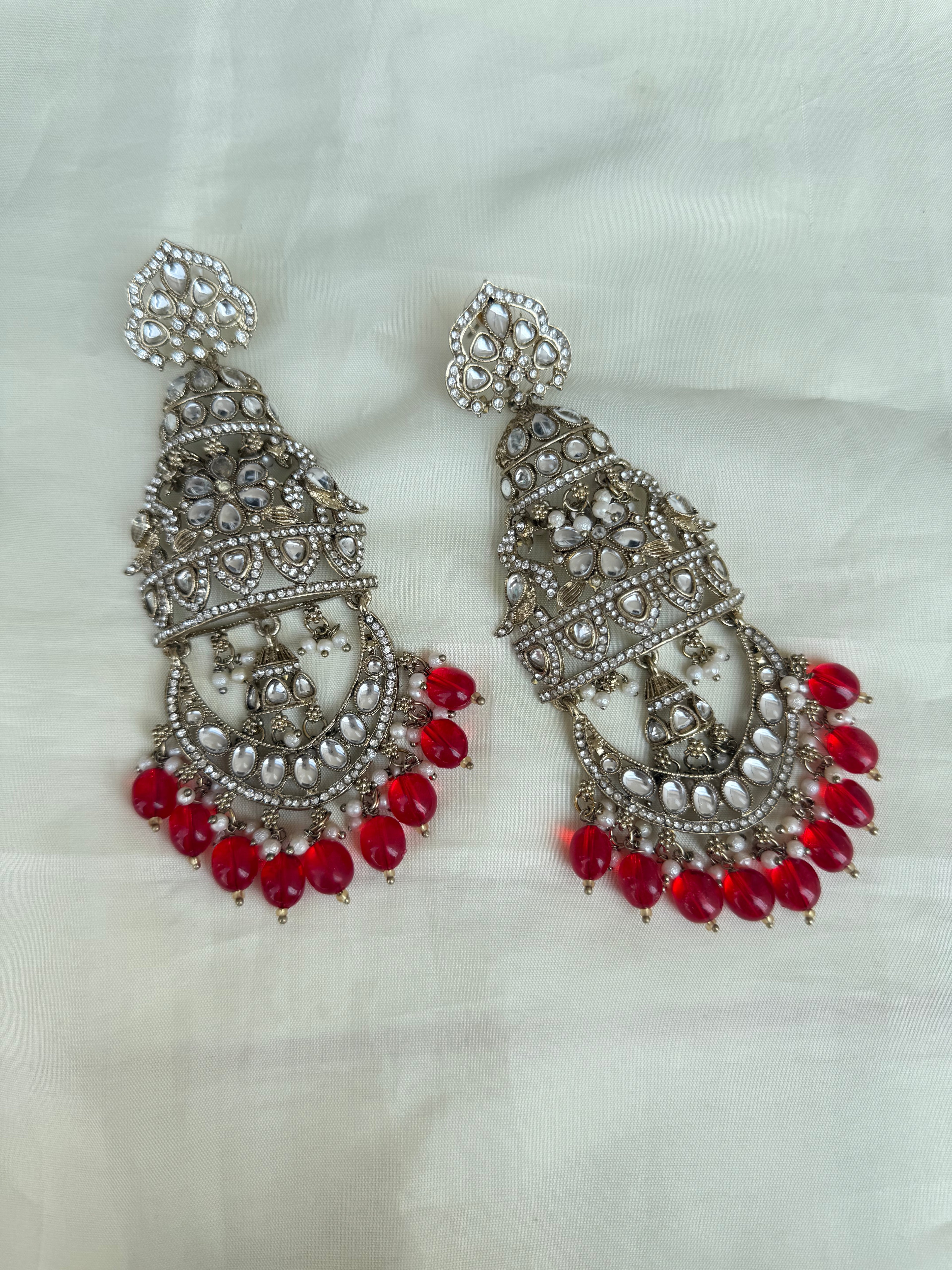 Mn003 big size flamingo statement earrings (5-6 inches approximately)