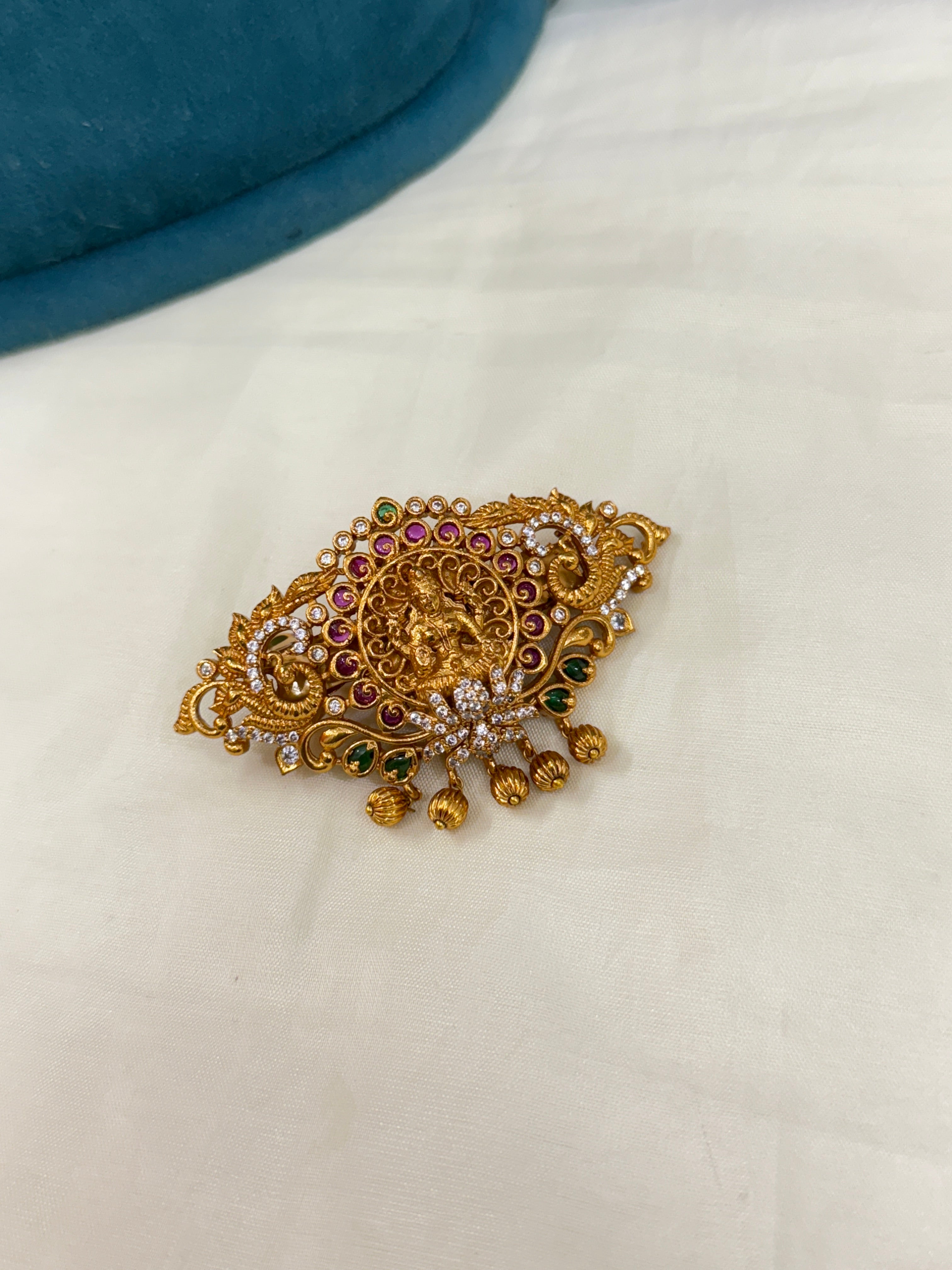 Hc001 cz Lakshmi Devi hairclips