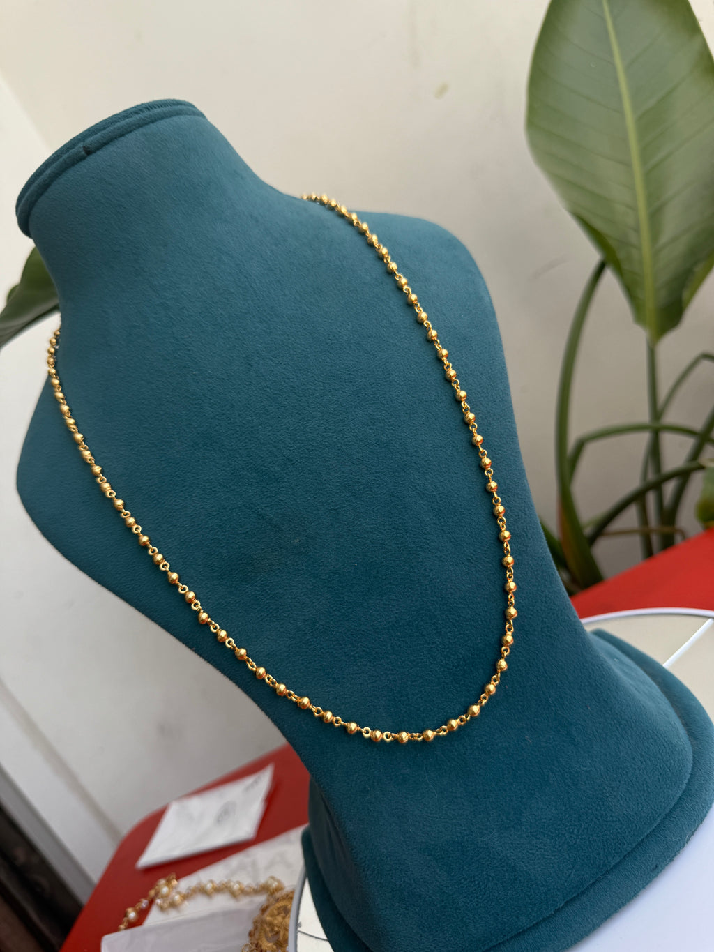 Ph132 panchaloham gold ball chain 24 inches