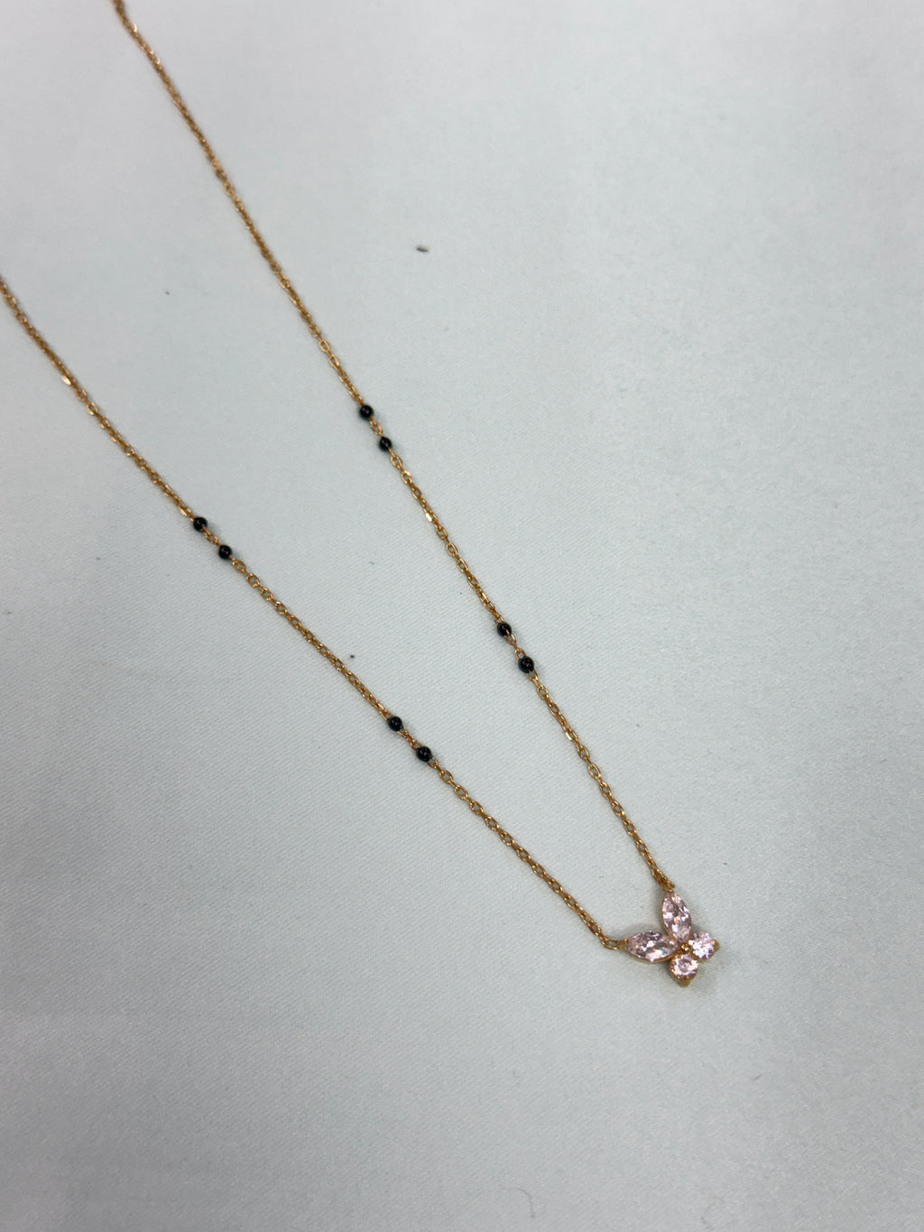 Bb150 anti tarnish butterfly small beads 16 to 18 inches adjustable blacksbeads