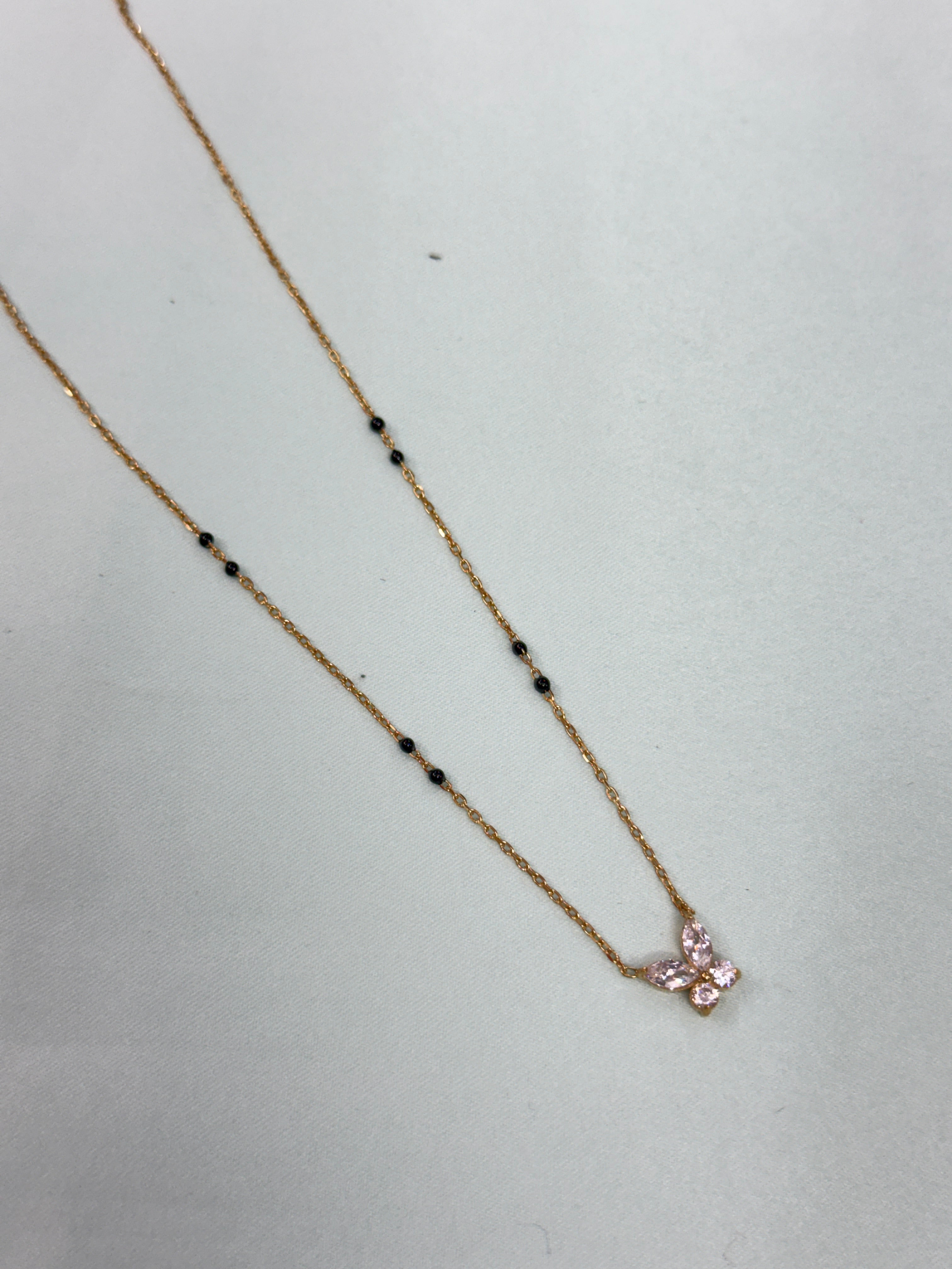 Bb150 anti tarnish butterfly small beads 16 to 18 inches adjustable blacksbeads