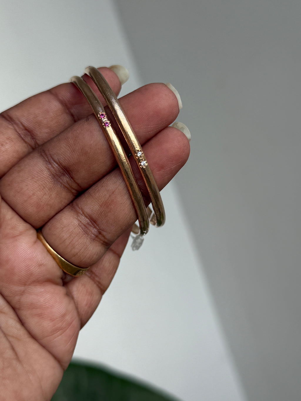 Ph060 unpolished panchaloham impon bangles