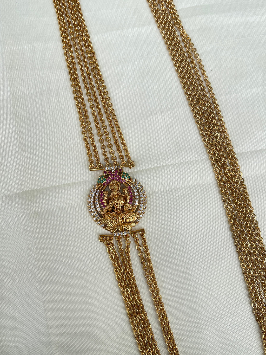 6 layers Lakshmi Devi side pendant chandraharam