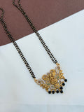 BB113 24inches 2lines Lakshmi devi long Black Beads