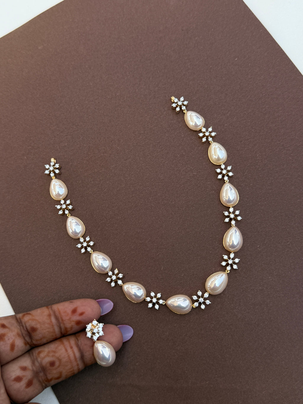 Ns743 pearl stone  short neckset suits for kids and adults