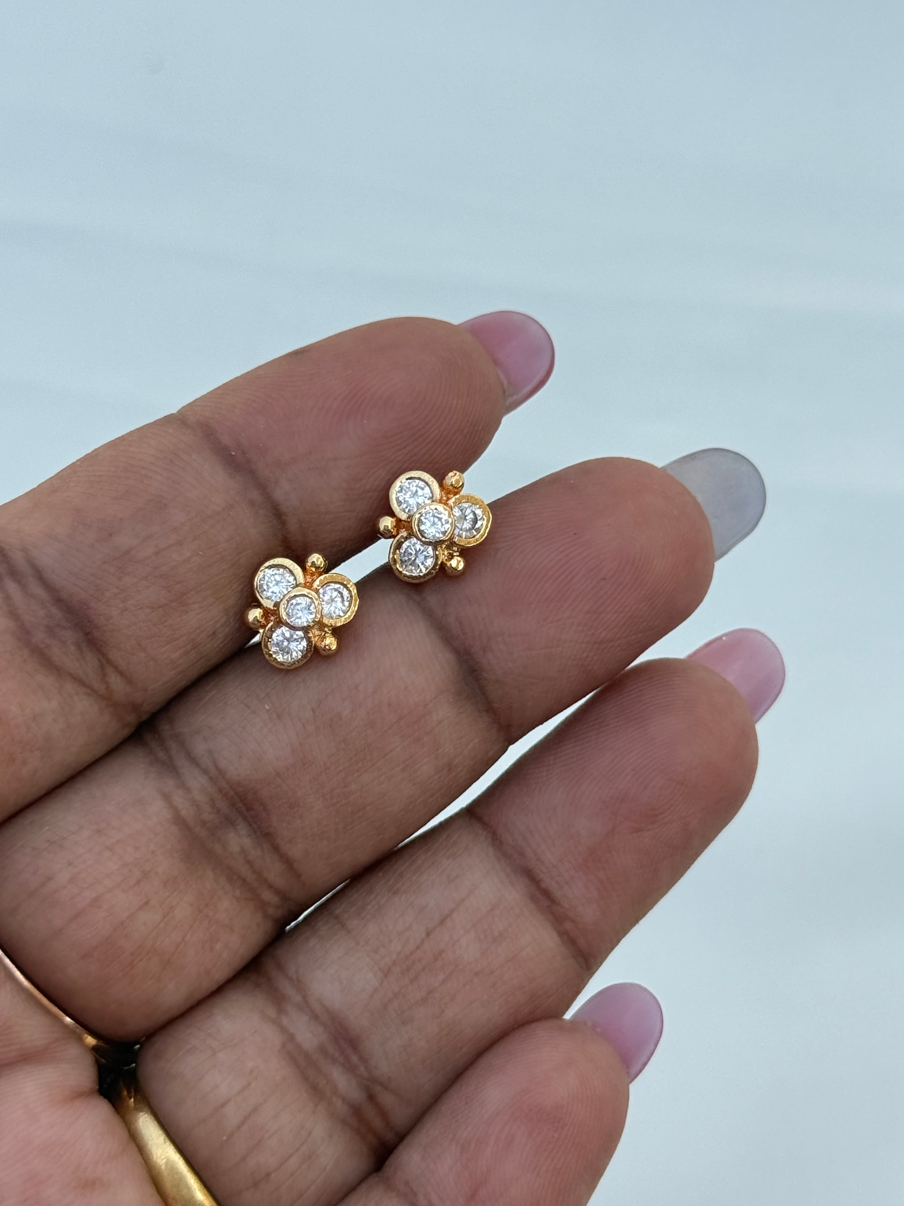 Ph232 panchaloham studs  suits for kids with back screw earrings