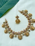 Ns257 multi Lakshmi Devi kasu neckset